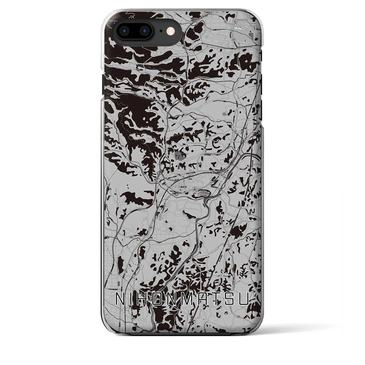 【二本松(福島県)】地図柄iPhoneケース(クリアタイプ)