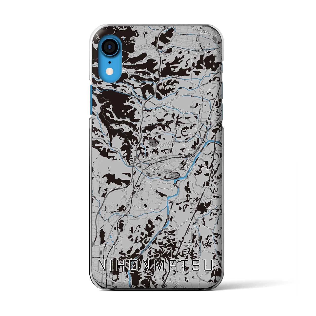 【二本松(福島県)】地図柄iPhoneケース(クリアタイプ)