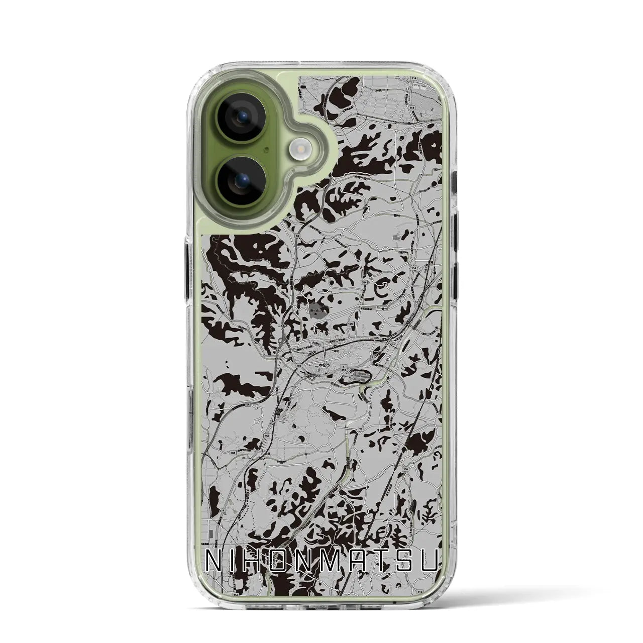 【二本松(福島県)】地図柄iPhoneケース(MagSafeタイプ)