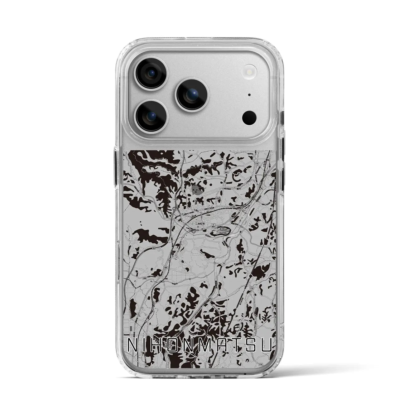 【二本松(福島県)】地図柄iPhoneケース(MagSafeタイプ)