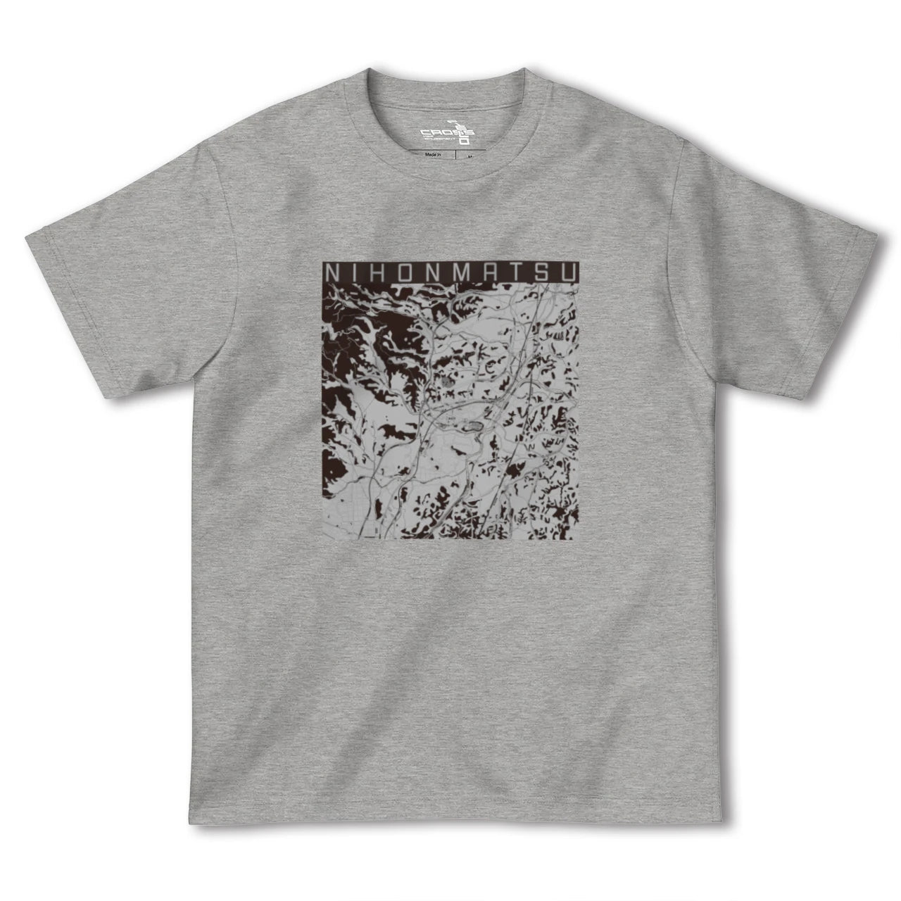 【二本松(福島県)】地図柄ヘビーウェイトTシャツ