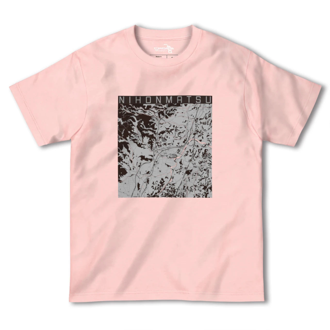 【二本松(福島県)】地図柄ヘビーウェイトTシャツ