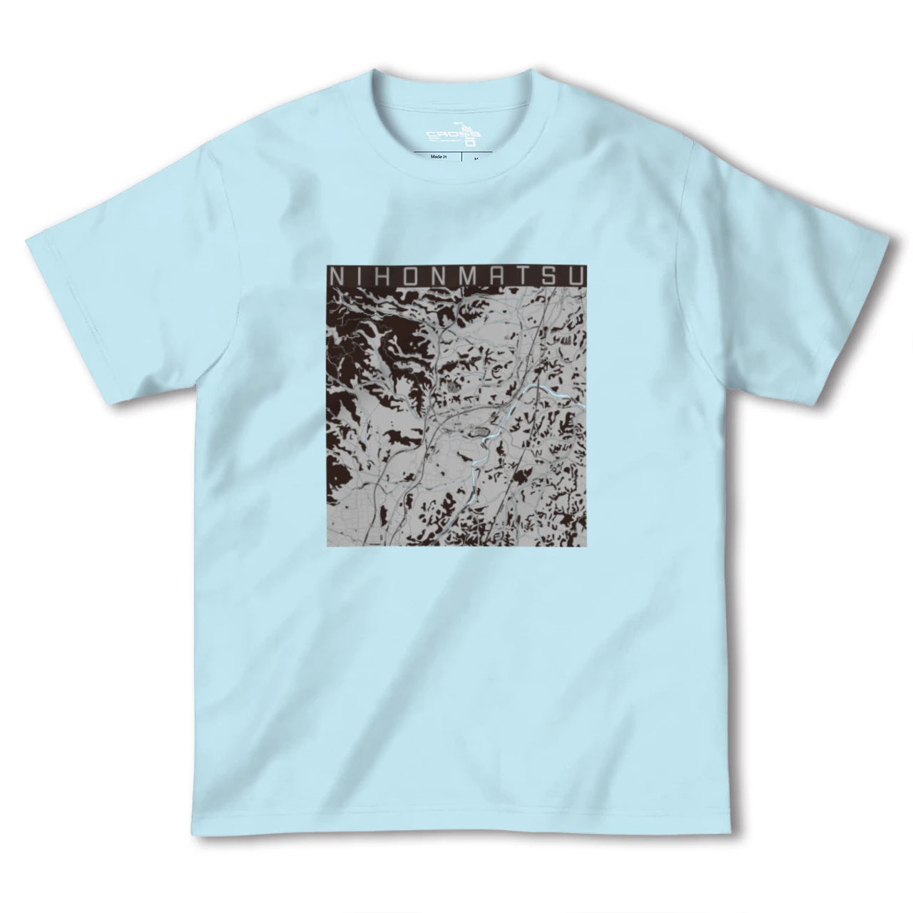 【二本松(福島県)】地図柄ヘビーウェイトTシャツ