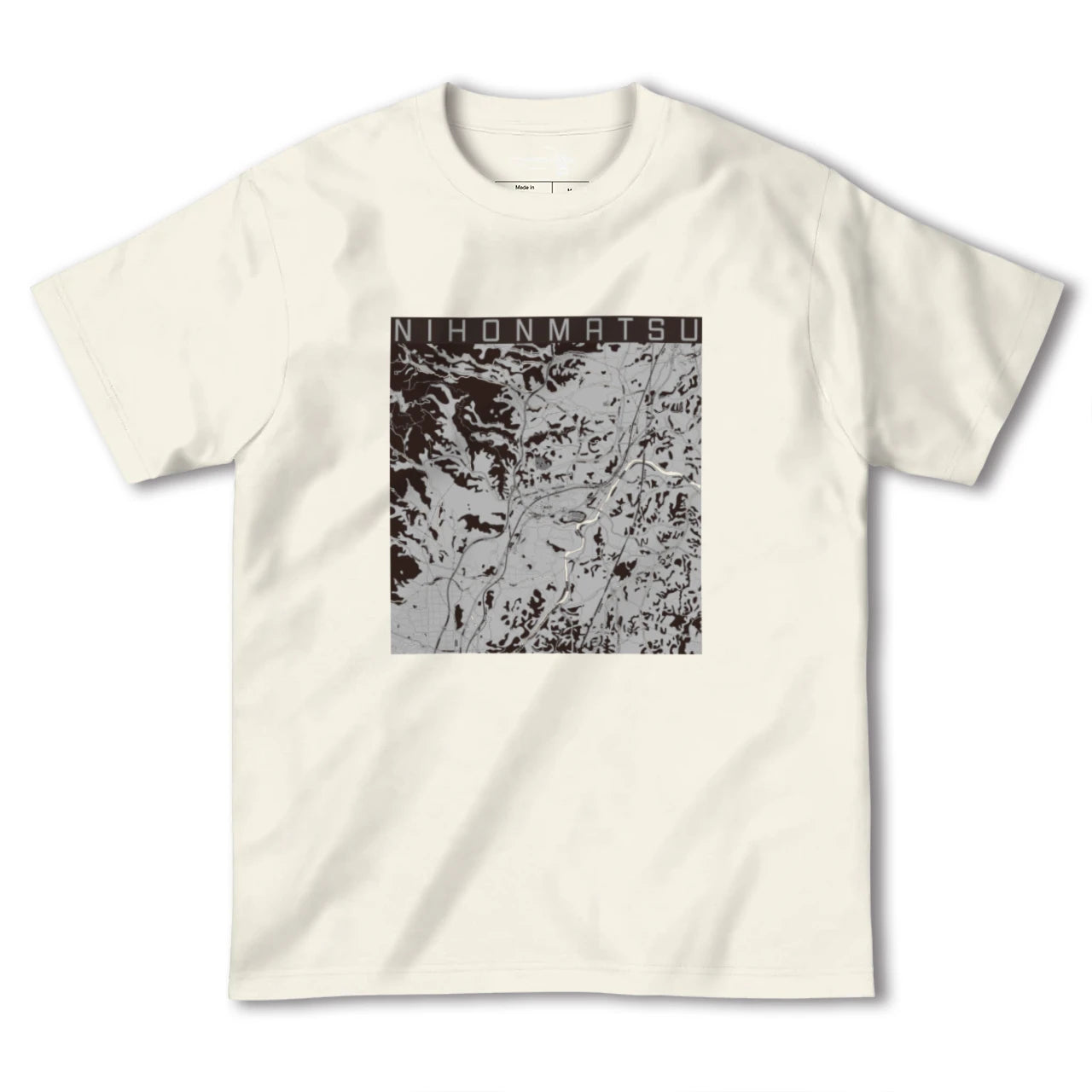 【二本松(福島県)】地図柄ヘビーウェイトTシャツ