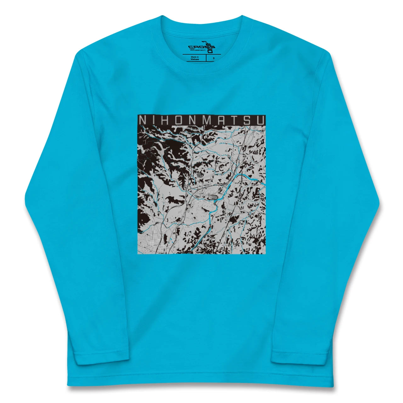 【二本松(福島県)】地図柄ロングスリーブTシャツ