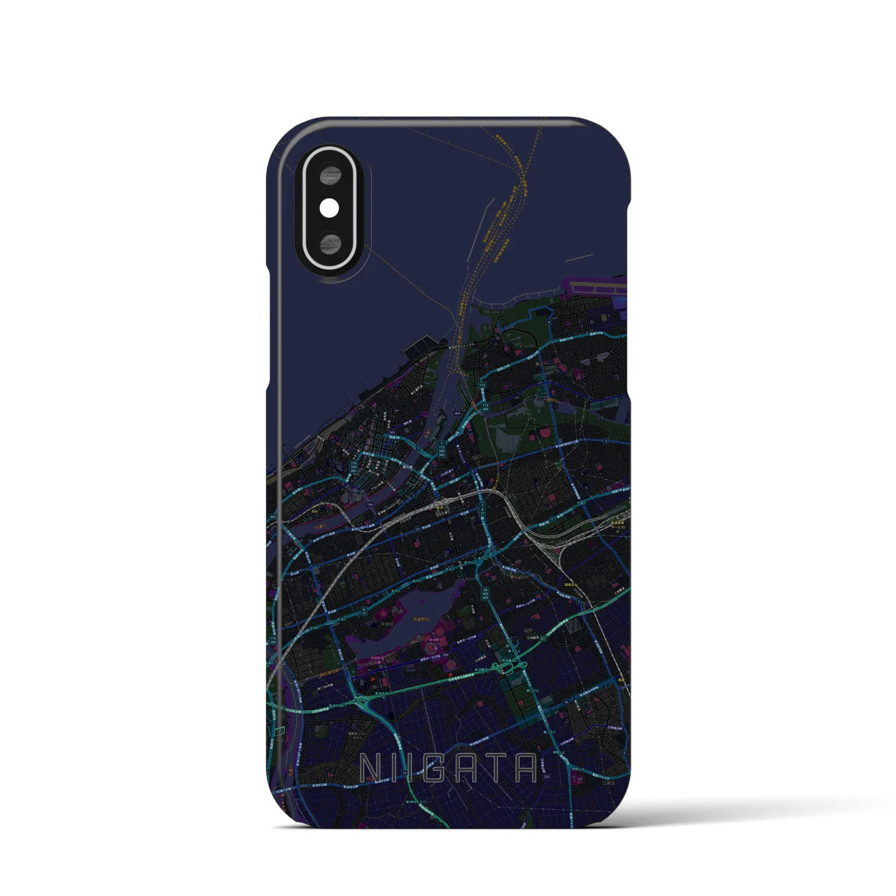 【新潟(新潟県)】地図柄iPhoneケース(バックカバータイプ)