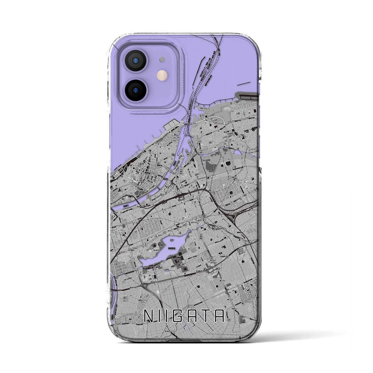 【新潟(新潟県)】地図柄iPhoneケース(クリアタイプ)