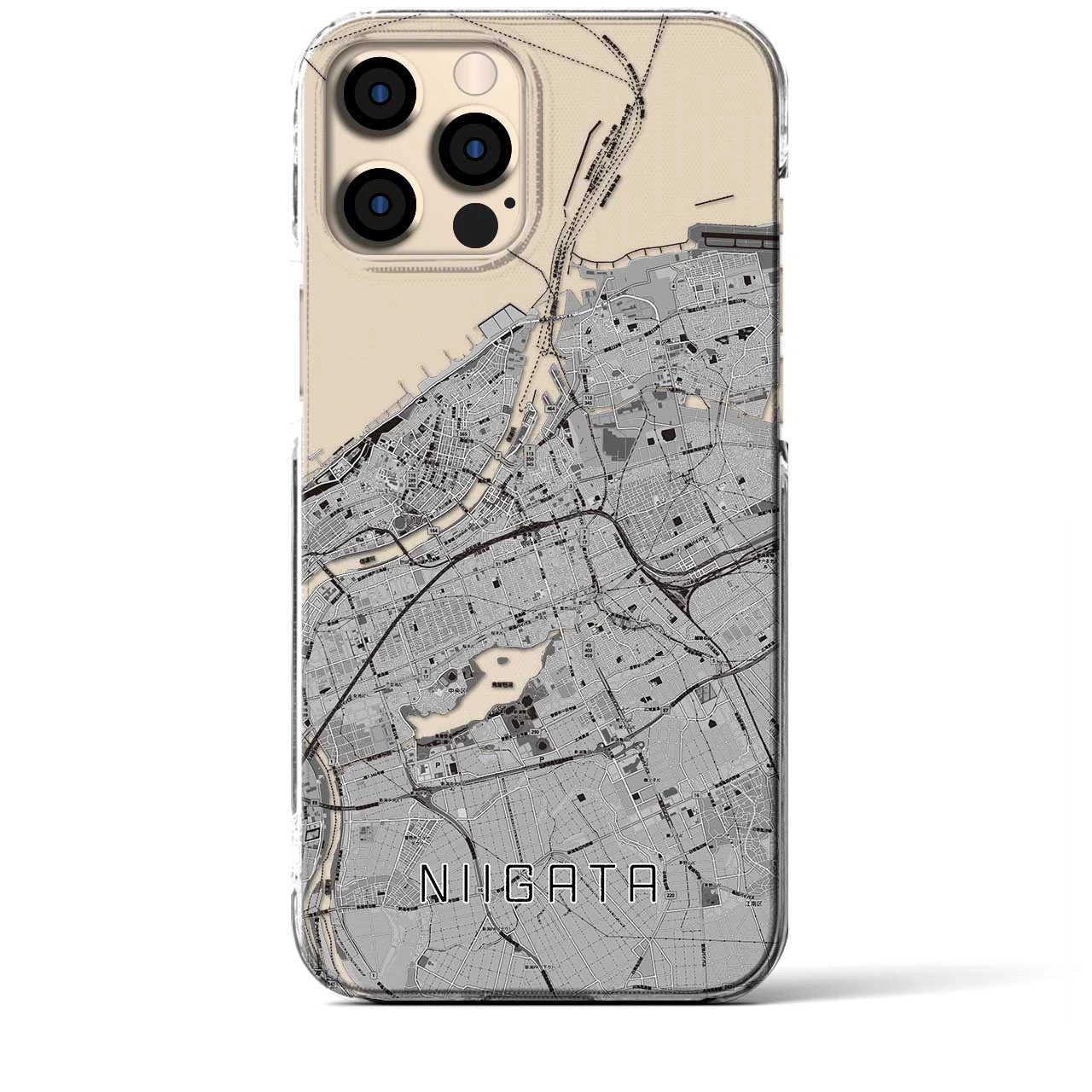 【新潟(新潟県)】地図柄iPhoneケース(クリアタイプ)