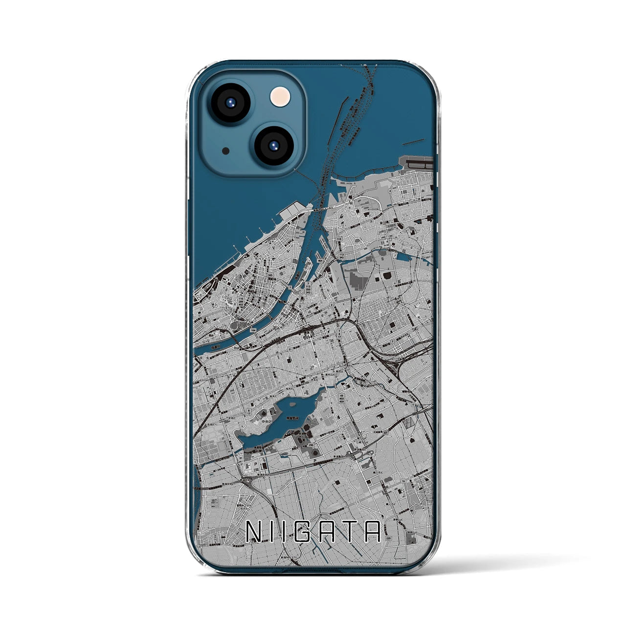 【新潟(新潟県)】地図柄iPhoneケース(クリアタイプ)