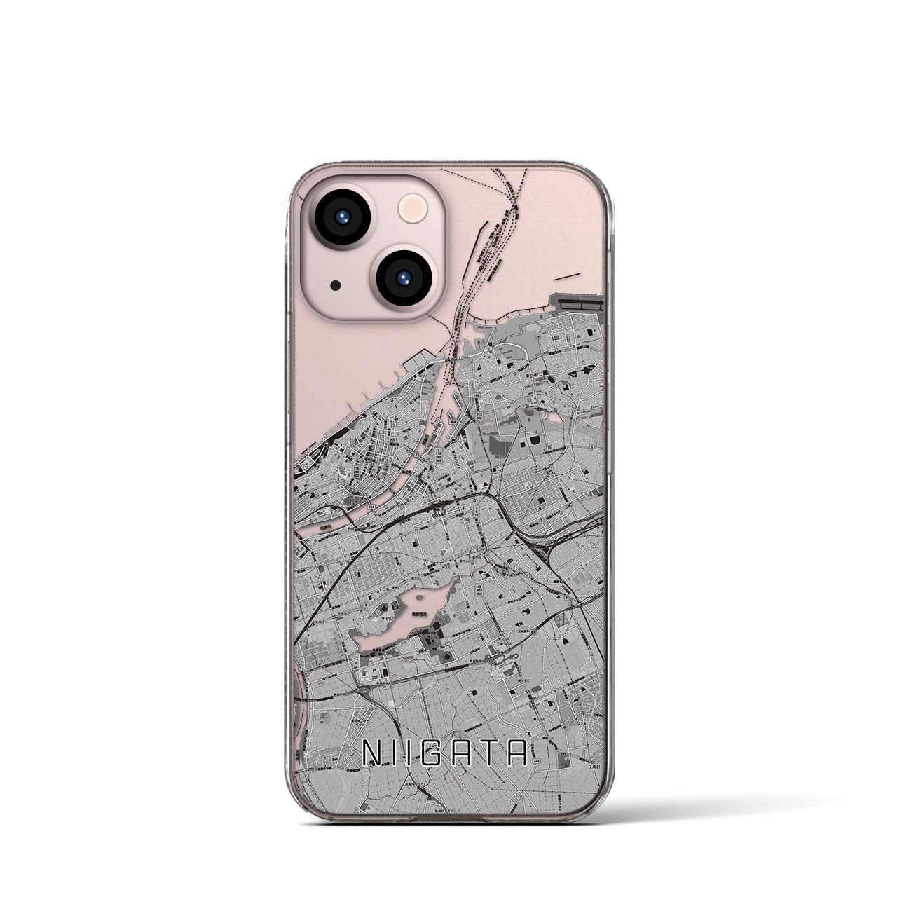【新潟(新潟県)】地図柄iPhoneケース(クリアタイプ)