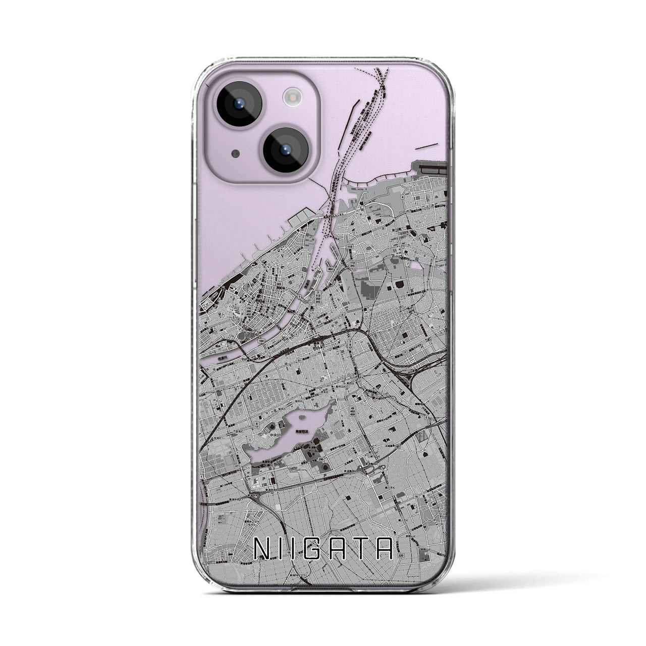 【新潟(新潟県)】地図柄iPhoneケース(クリアタイプ)
