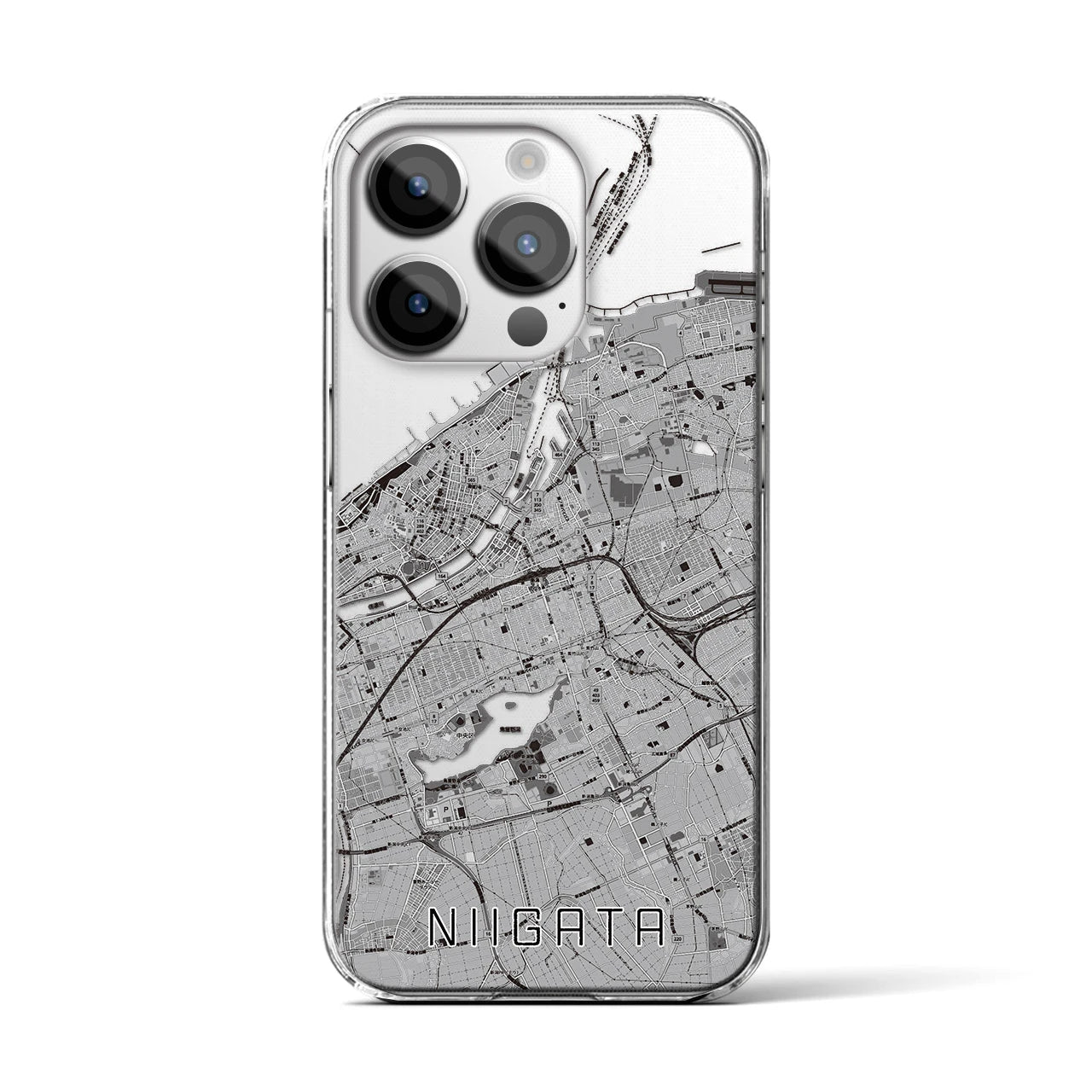 【新潟(新潟県)】地図柄iPhoneケース(クリアタイプ)