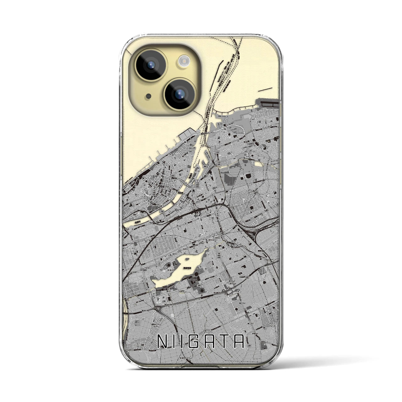 【新潟(新潟県)】地図柄iPhoneケース(クリアタイプ)