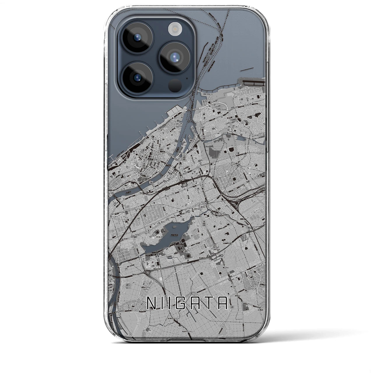 【新潟(新潟県)】地図柄iPhoneケース(クリアタイプ)