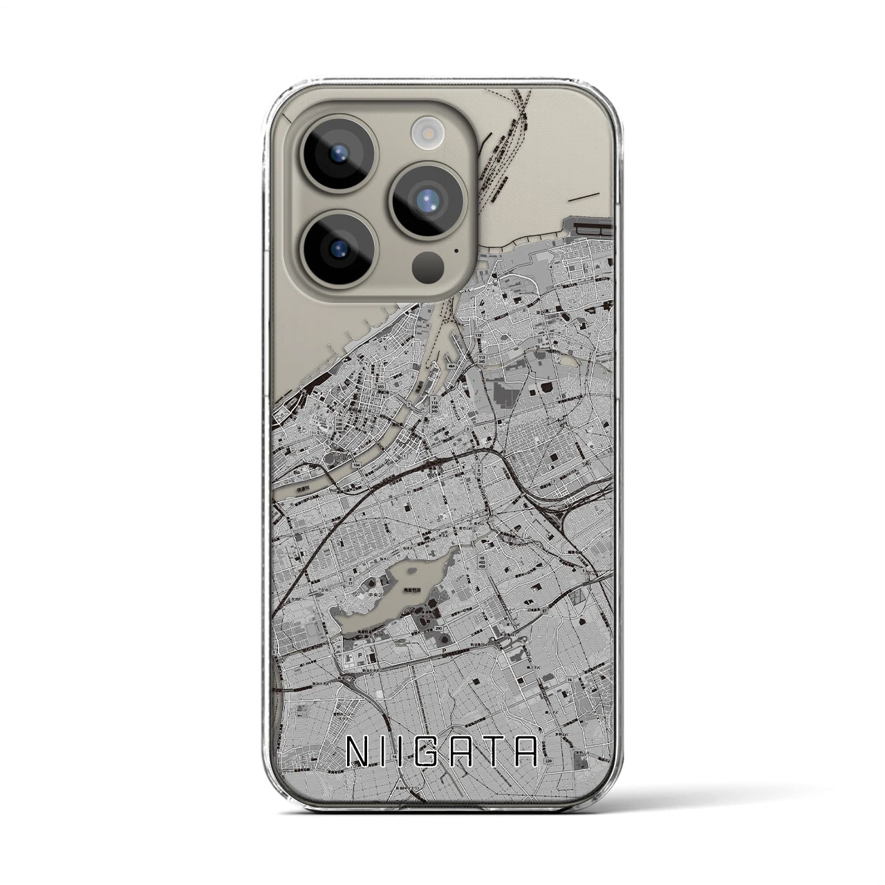 【新潟(新潟県)】地図柄iPhoneケース(クリアタイプ)