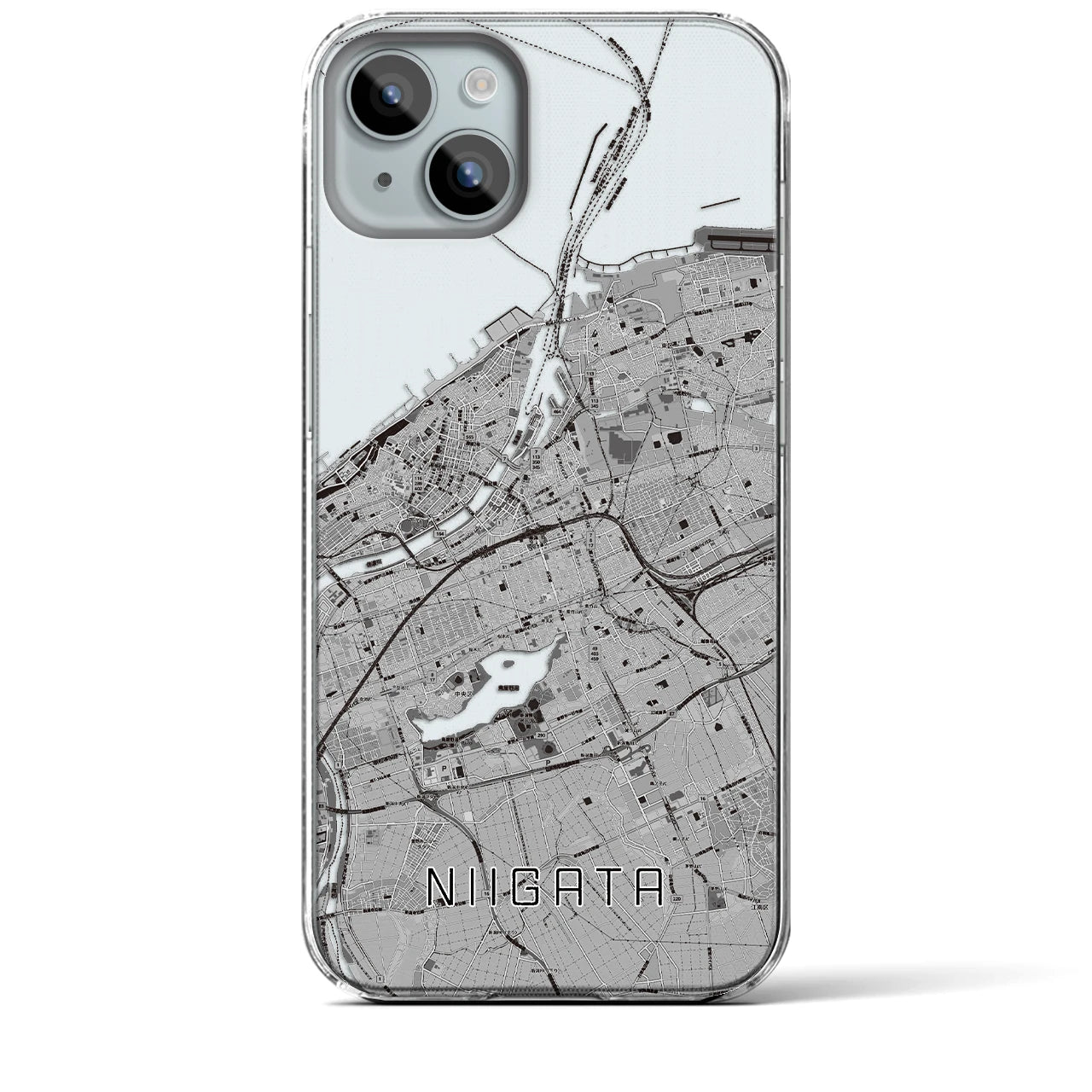 【新潟(新潟県)】地図柄iPhoneケース(クリアタイプ)