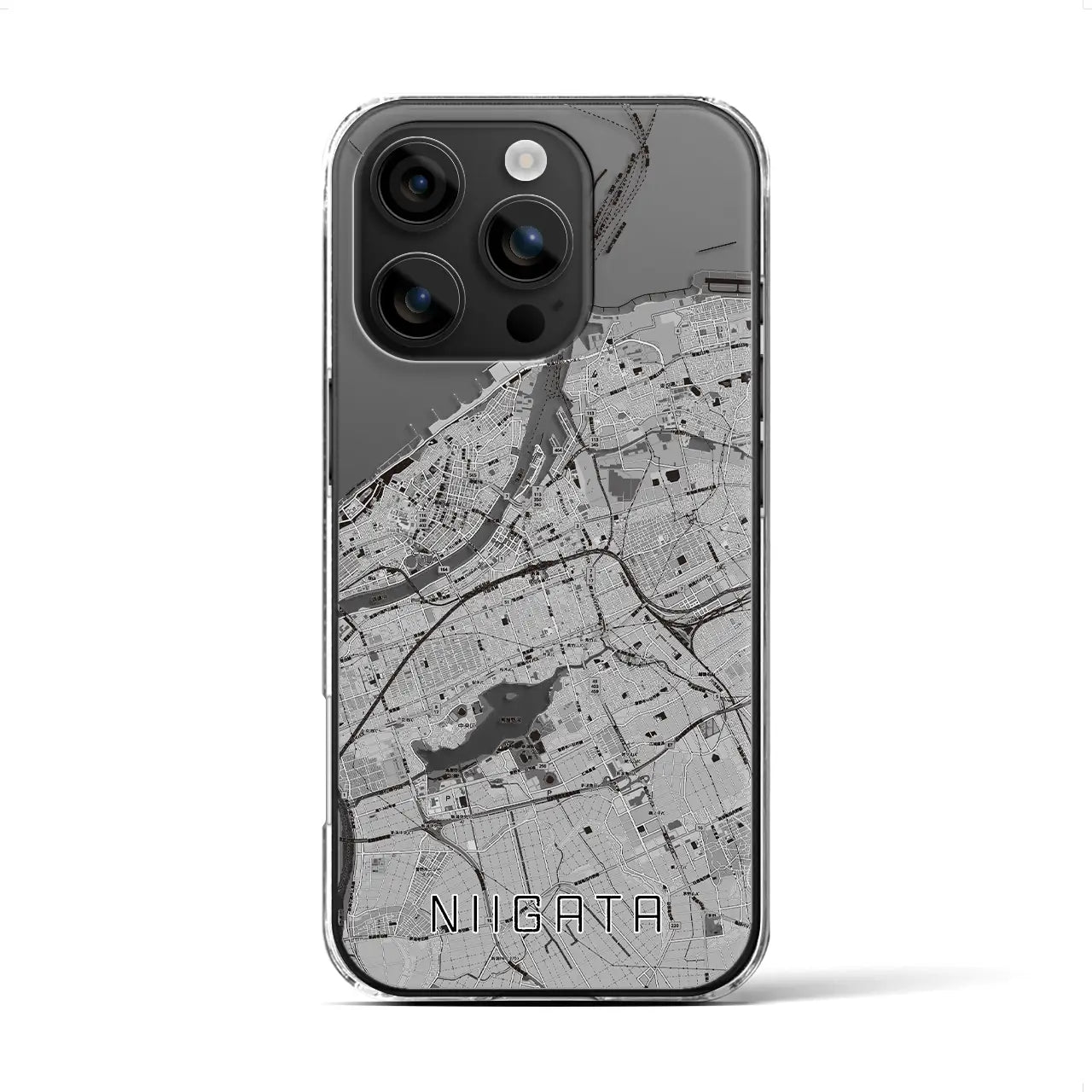 【新潟(新潟県)】地図柄iPhoneケース(クリアタイプ)