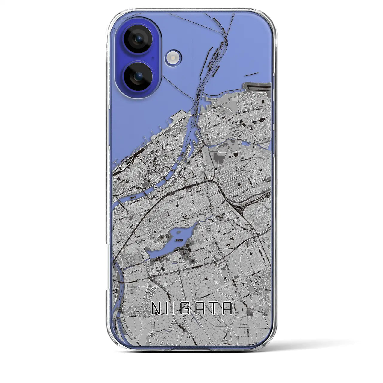 【新潟(新潟県)】地図柄iPhoneケース(クリアタイプ)