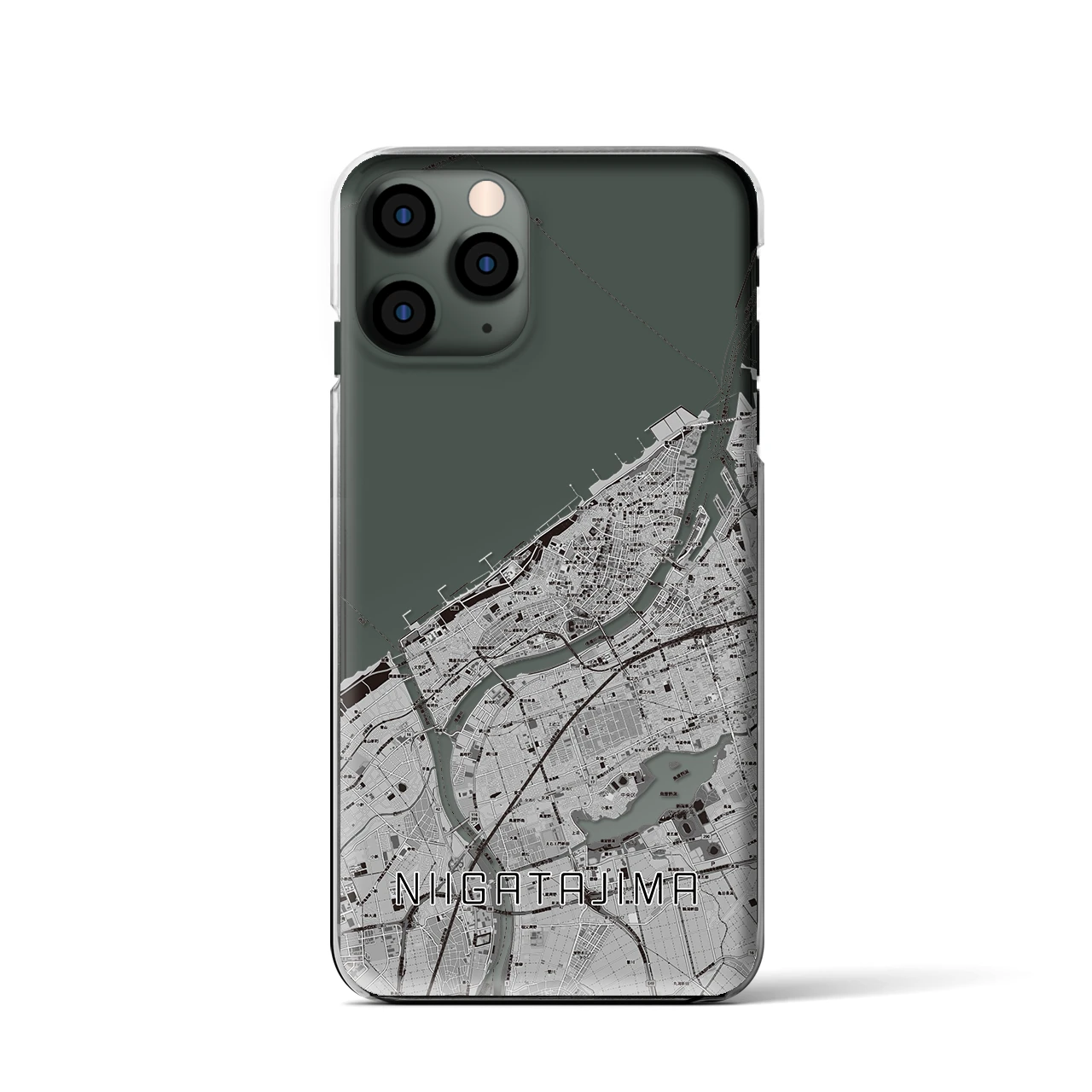 【新潟島(新潟県)】地図柄iPhoneケース(クリアタイプ)