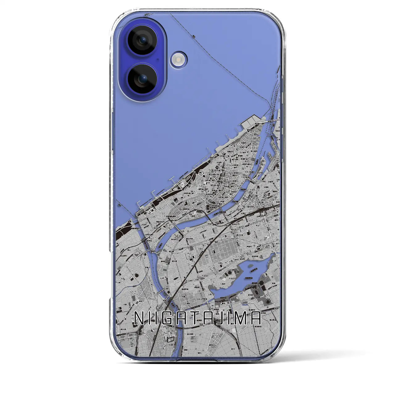 【新潟島(新潟県)】地図柄iPhoneケース(クリアタイプ)