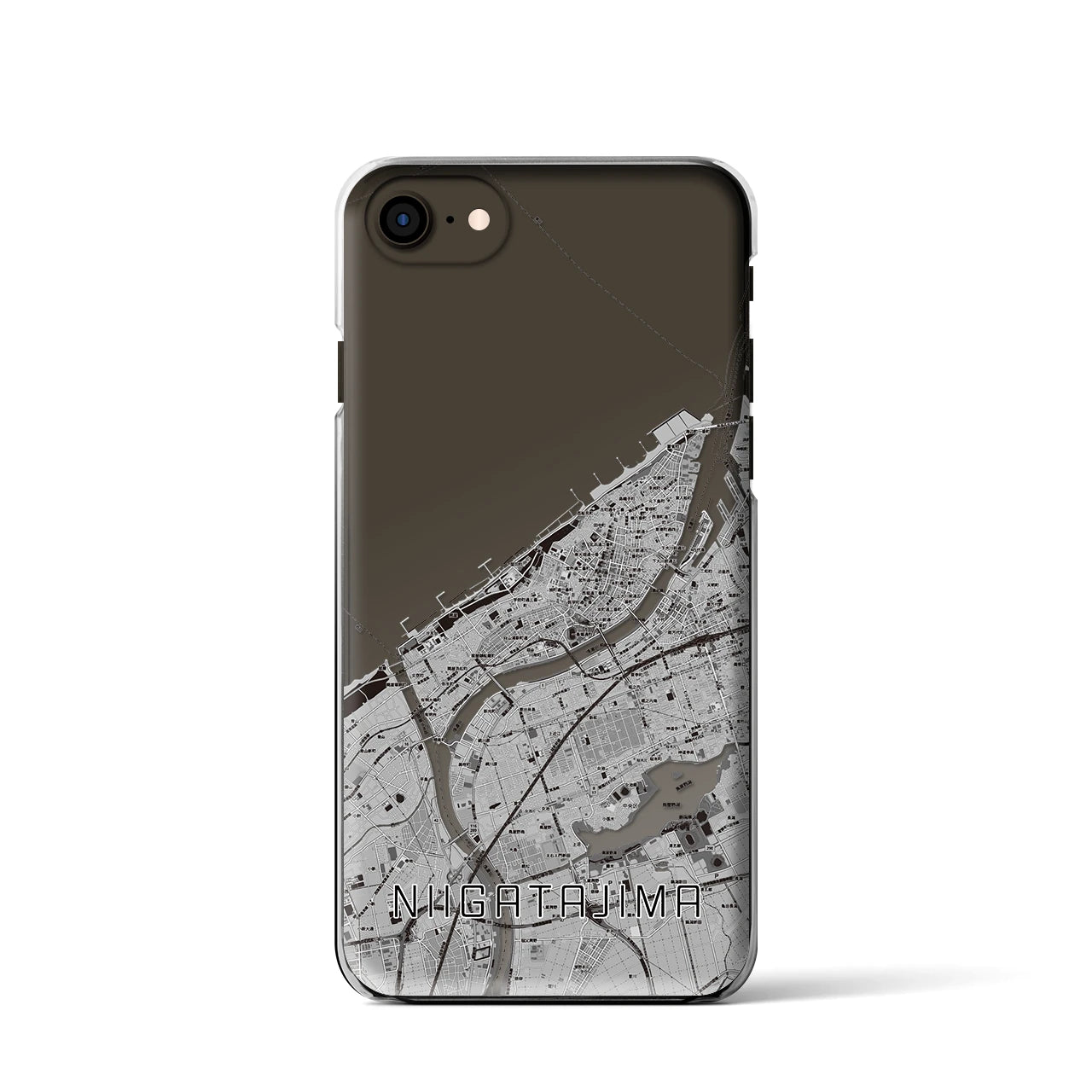 【新潟島(新潟県)】地図柄iPhoneケース(クリアタイプ)