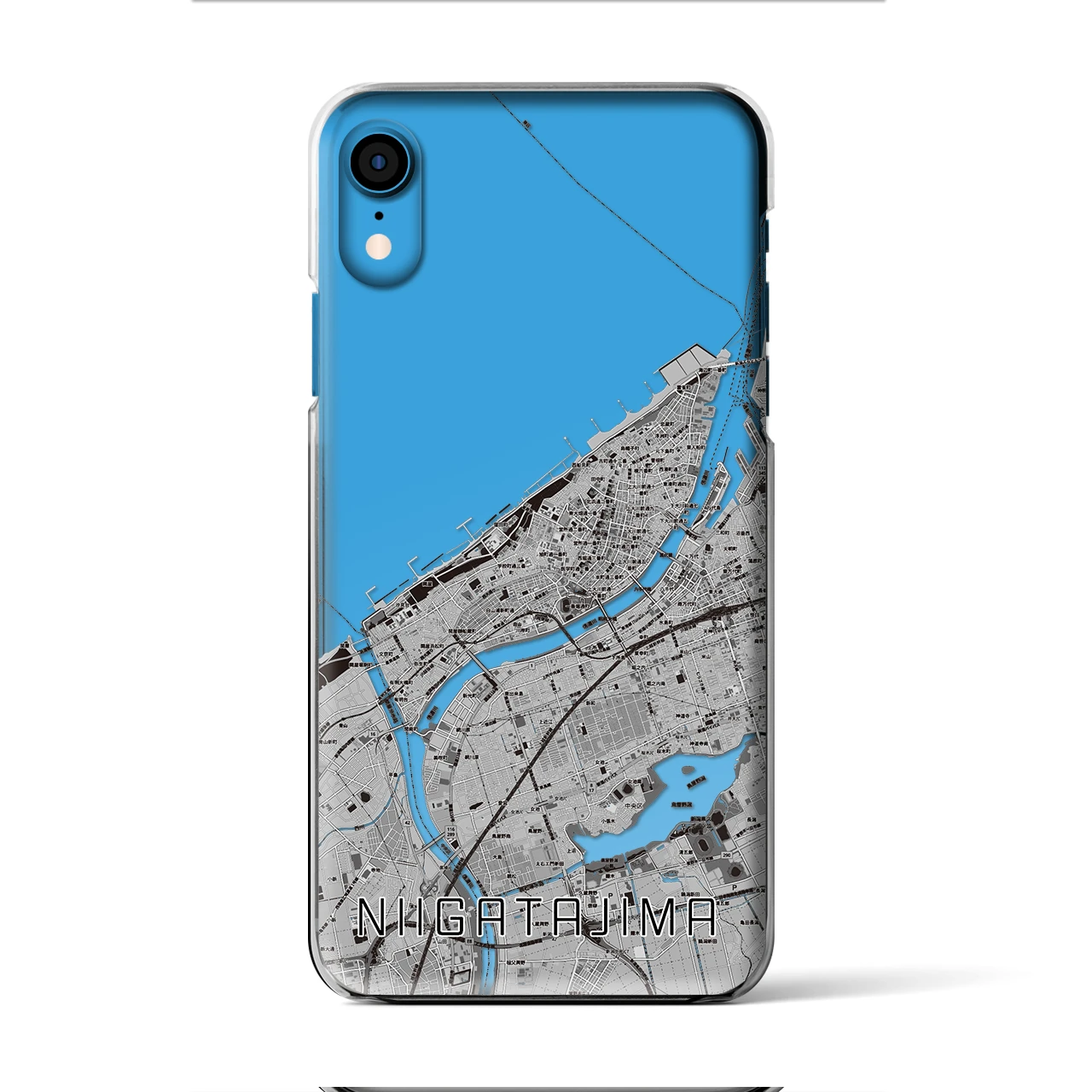 【新潟島(新潟県)】地図柄iPhoneケース(クリアタイプ)