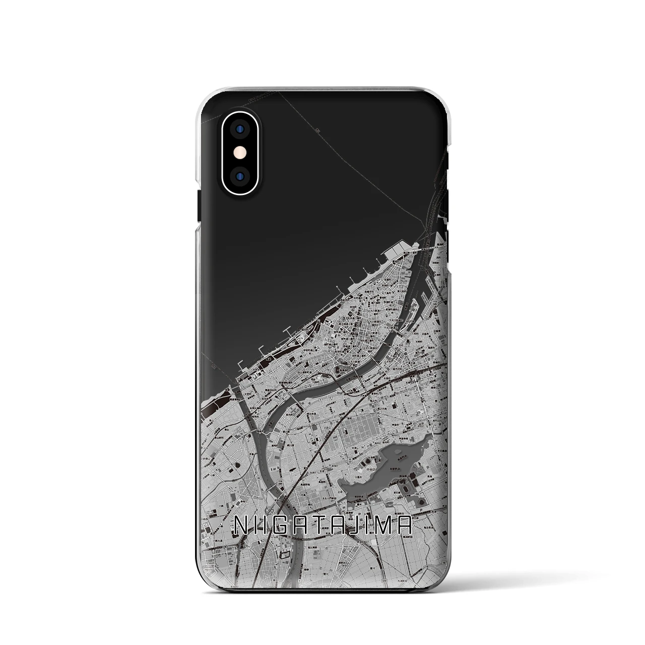 【新潟島(新潟県)】地図柄iPhoneケース(クリアタイプ)