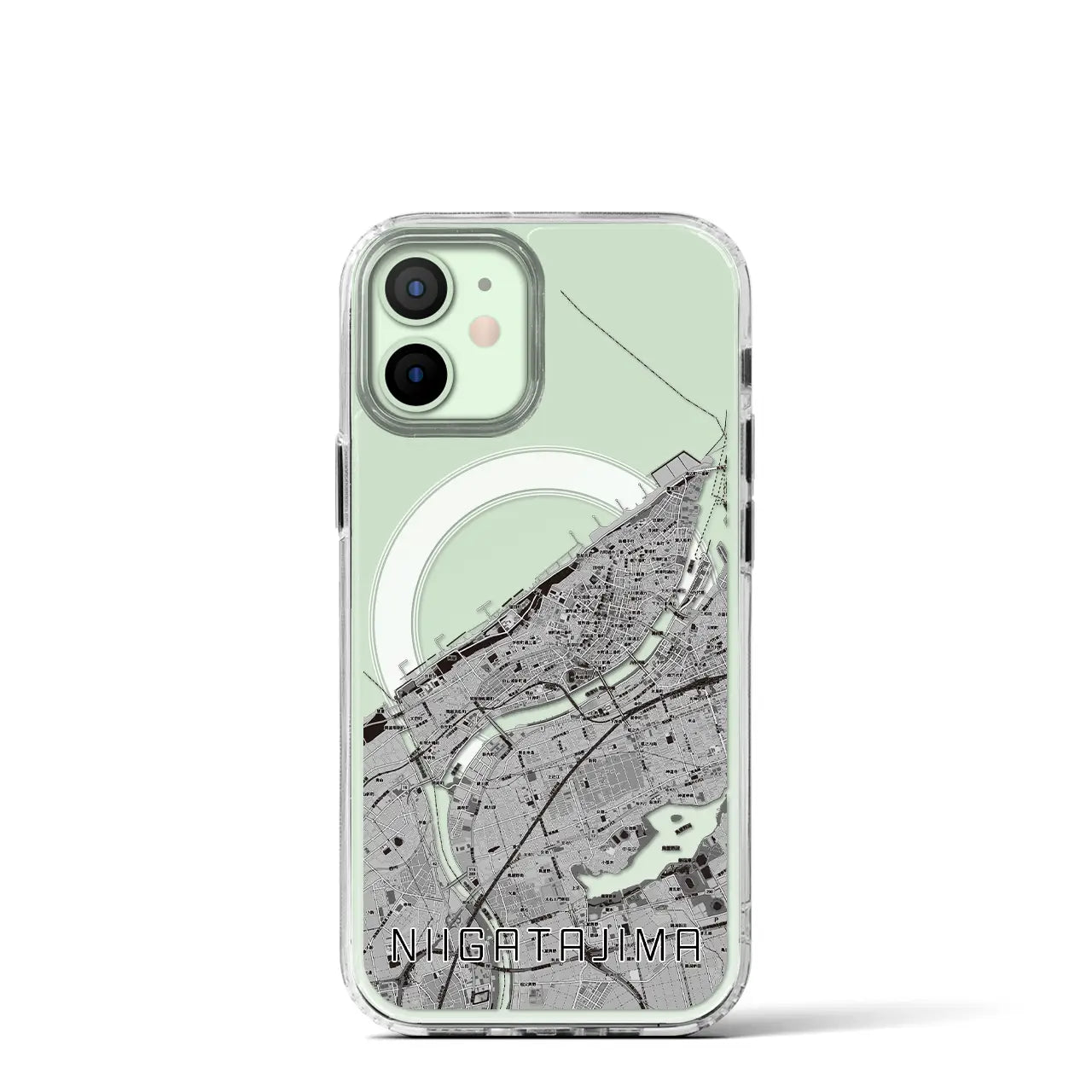 【新潟島(新潟県)】地図柄iPhoneケース(MagSafeタイプ)