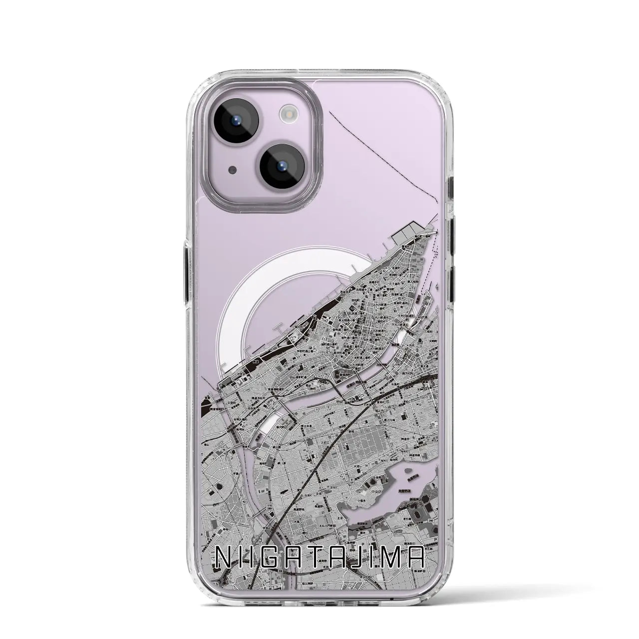 【新潟島(新潟県)】地図柄iPhoneケース(MagSafeタイプ)