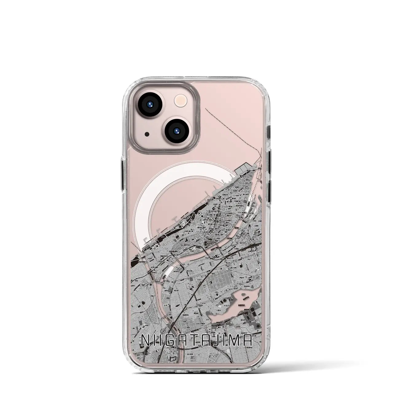 【新潟島(新潟県)】地図柄iPhoneケース(MagSafeタイプ)