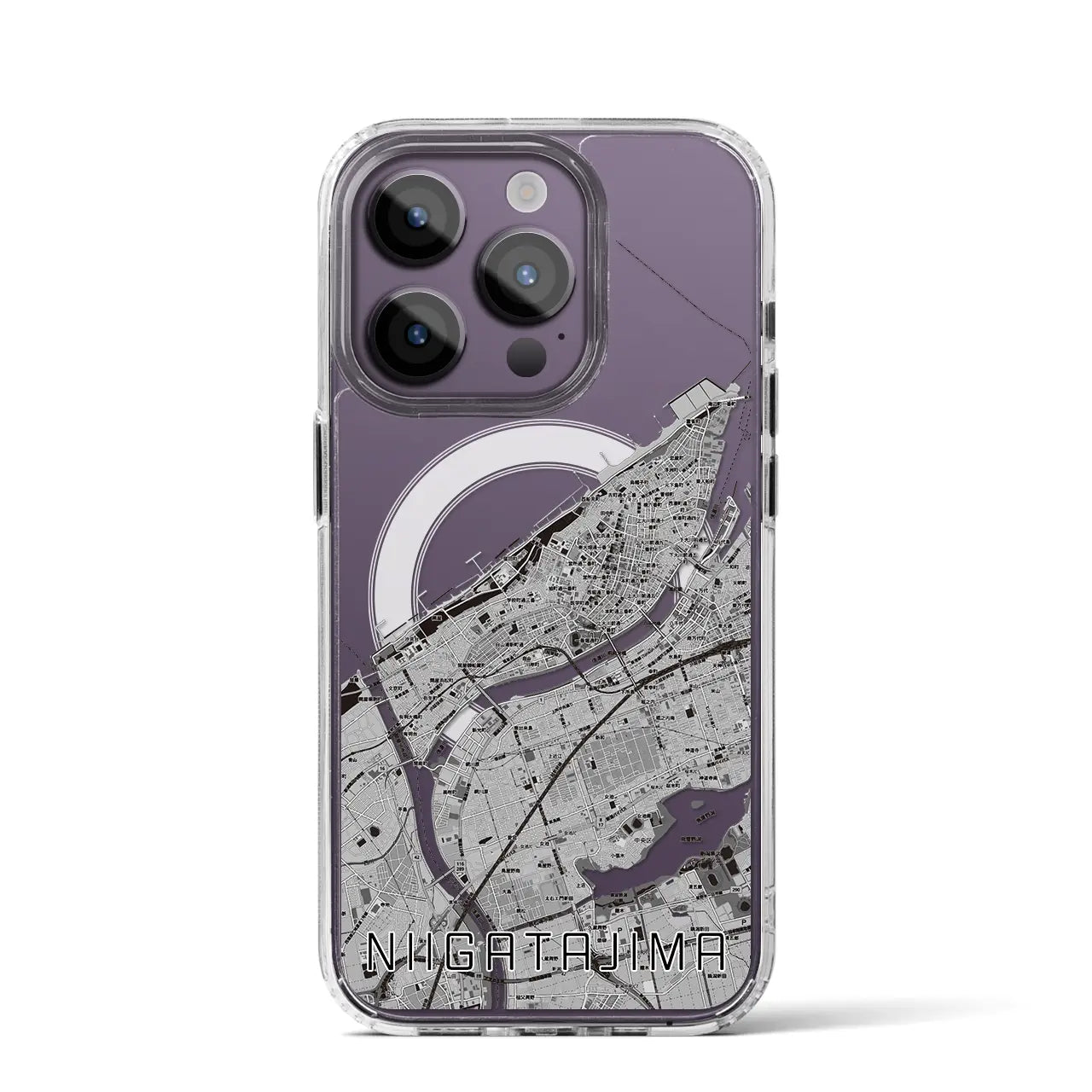 【新潟島(新潟県)】地図柄iPhoneケース(MagSafeタイプ)