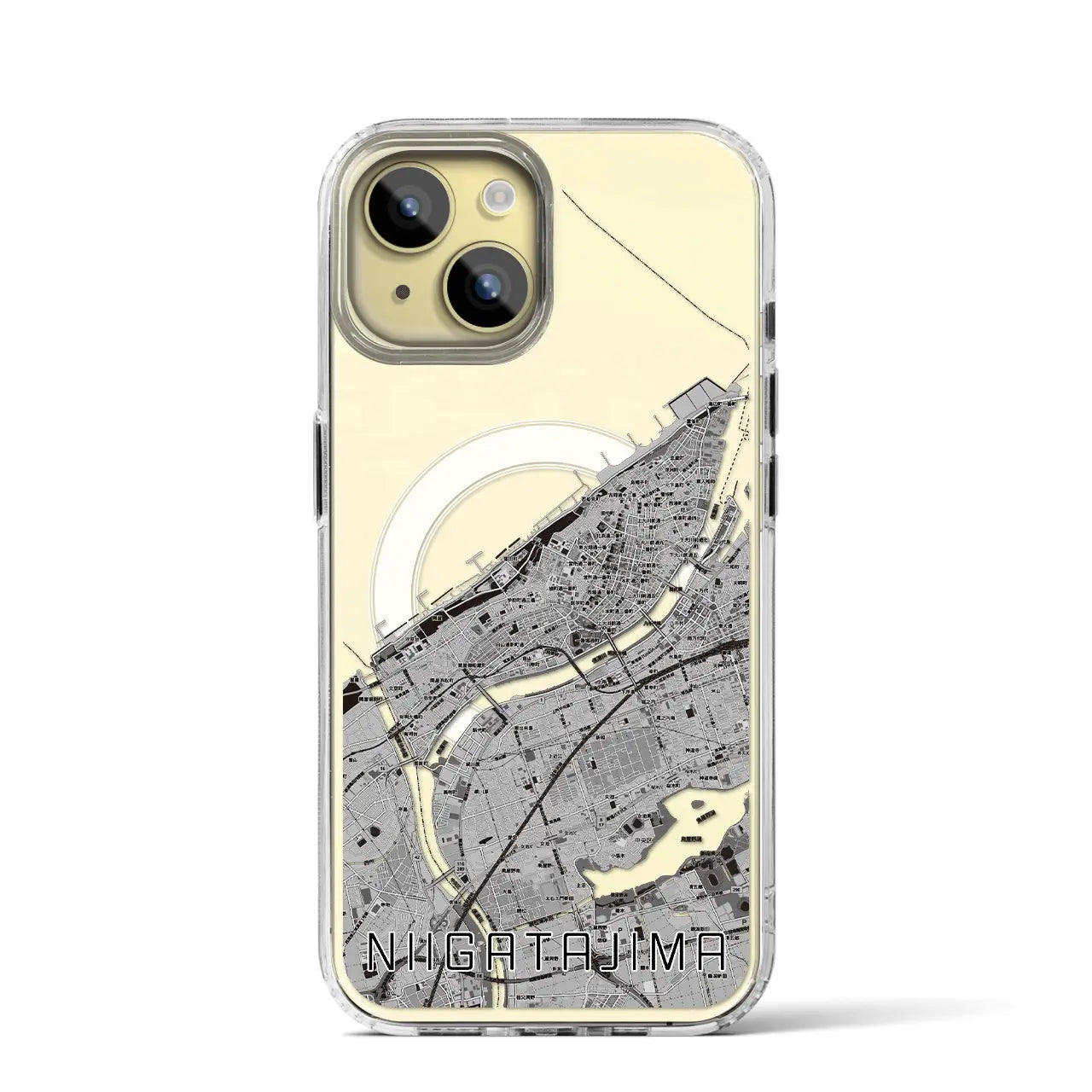 【新潟島(新潟県)】地図柄iPhoneケース(MagSafeタイプ)