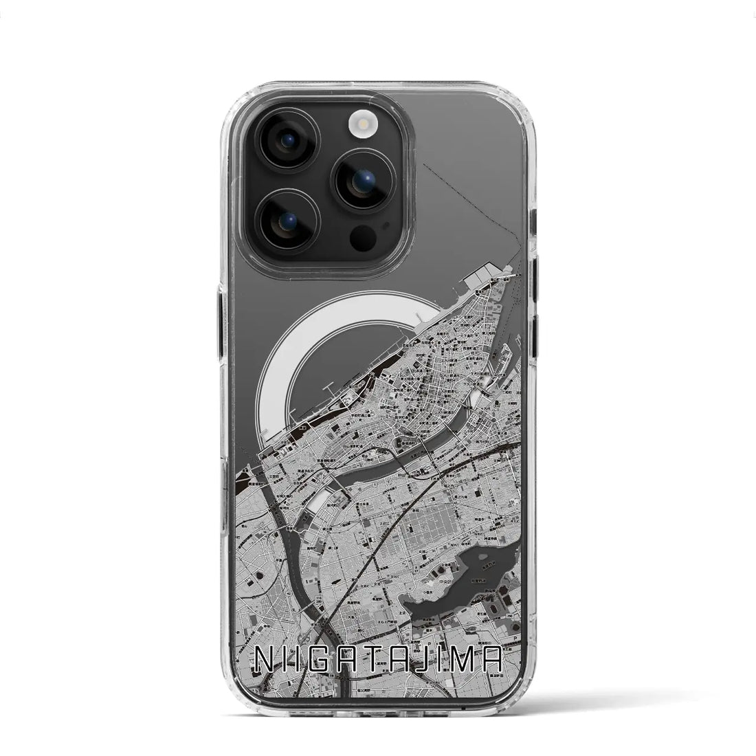 【新潟島(新潟県)】地図柄iPhoneケース(MagSafeタイプ)