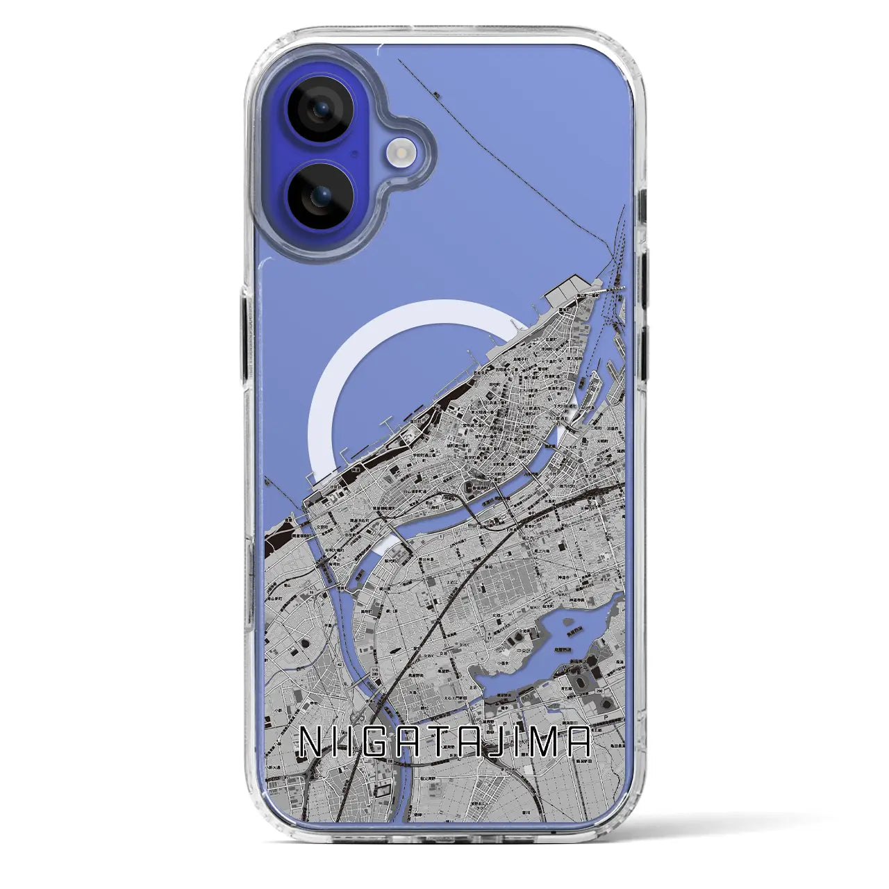 【新潟島(新潟県)】地図柄iPhoneケース(MagSafeタイプ)