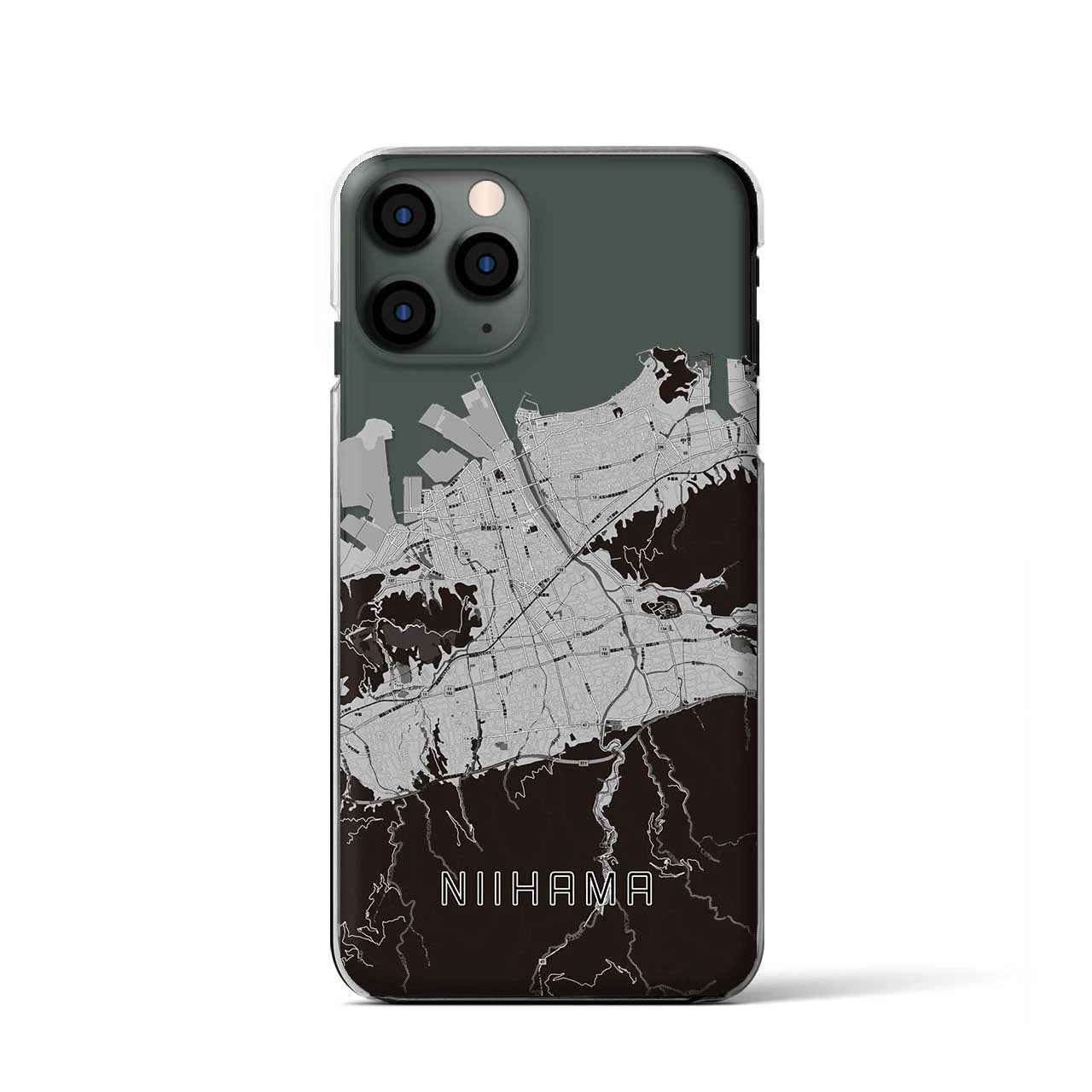 【新居浜(愛媛県)】地図柄iPhoneケース(クリアタイプ)