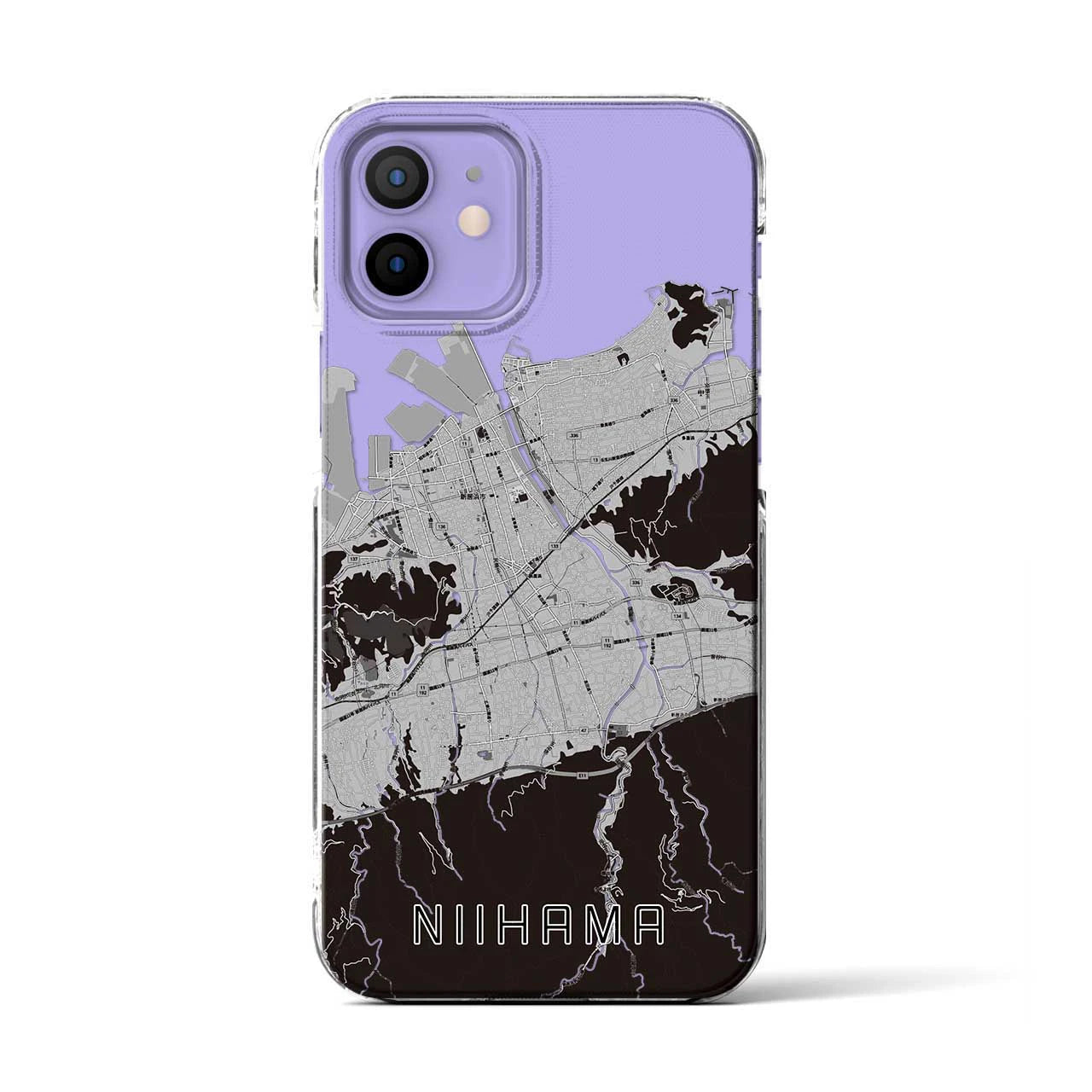 【新居浜(愛媛県)】地図柄iPhoneケース(クリアタイプ)