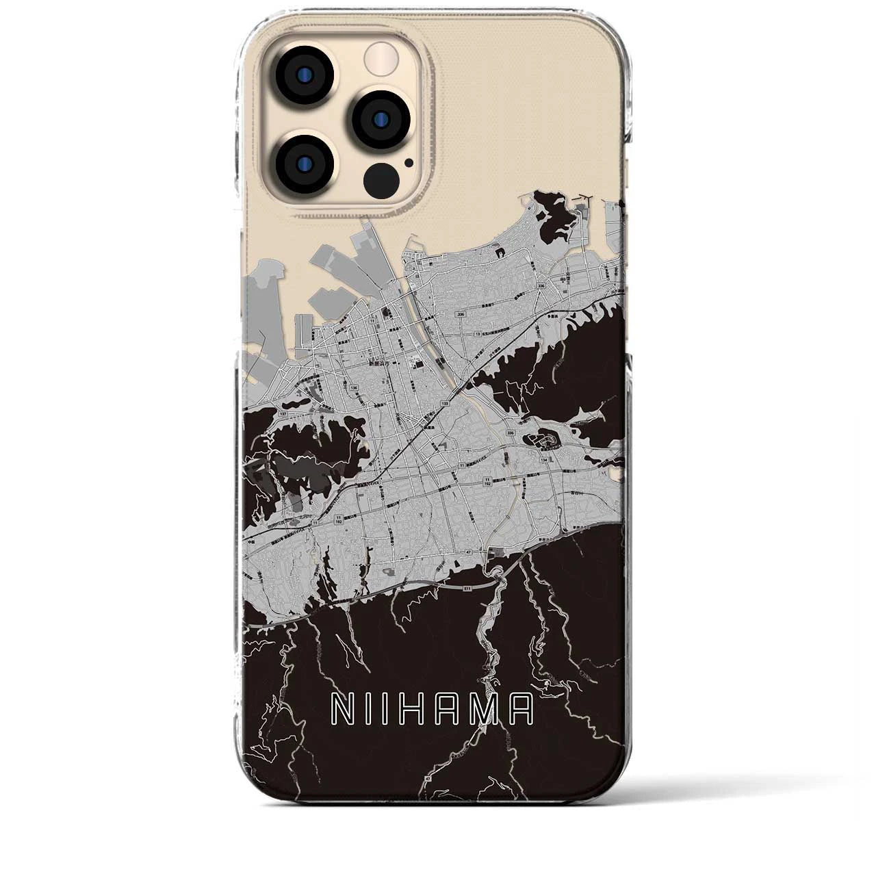 【新居浜(愛媛県)】地図柄iPhoneケース(クリアタイプ)