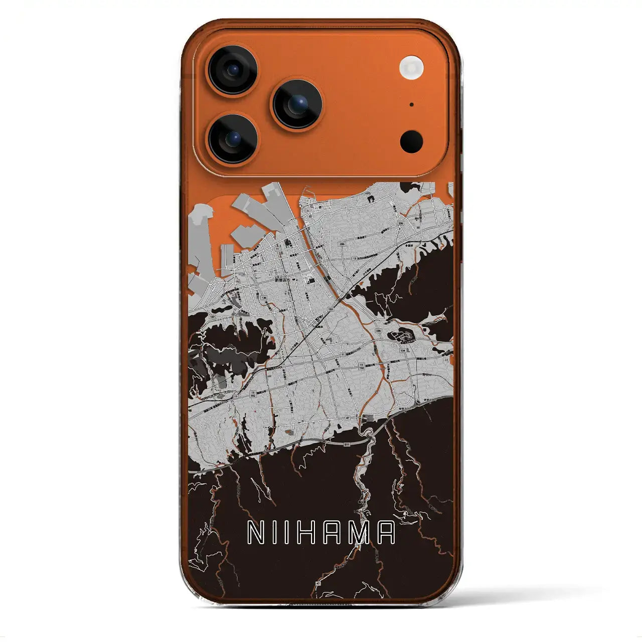 【新居浜(愛媛県)】地図柄iPhoneケース(クリアタイプ)