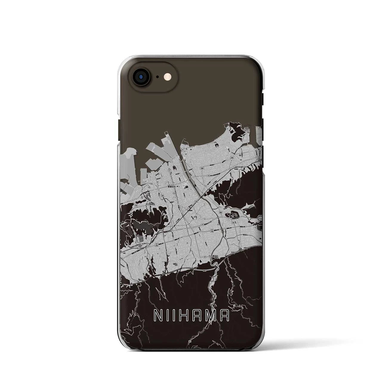 【新居浜(愛媛県)】地図柄iPhoneケース(クリアタイプ)
