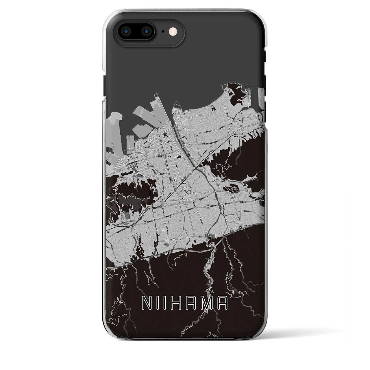 【新居浜(愛媛県)】地図柄iPhoneケース(クリアタイプ)