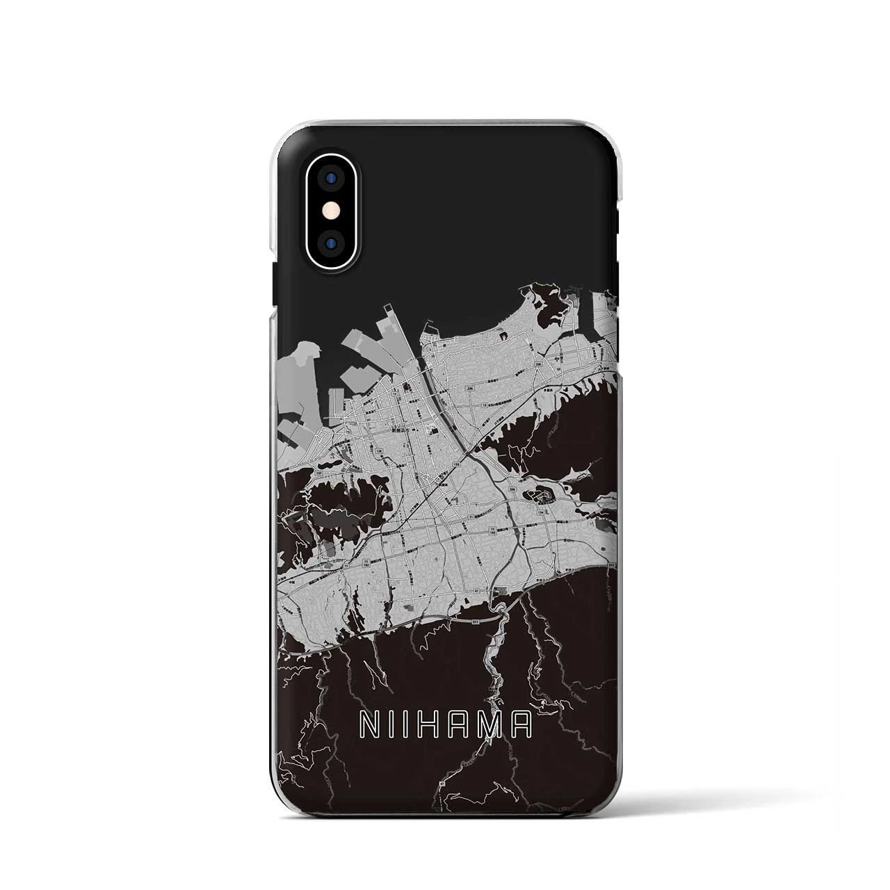 【新居浜(愛媛県)】地図柄iPhoneケース(クリアタイプ)