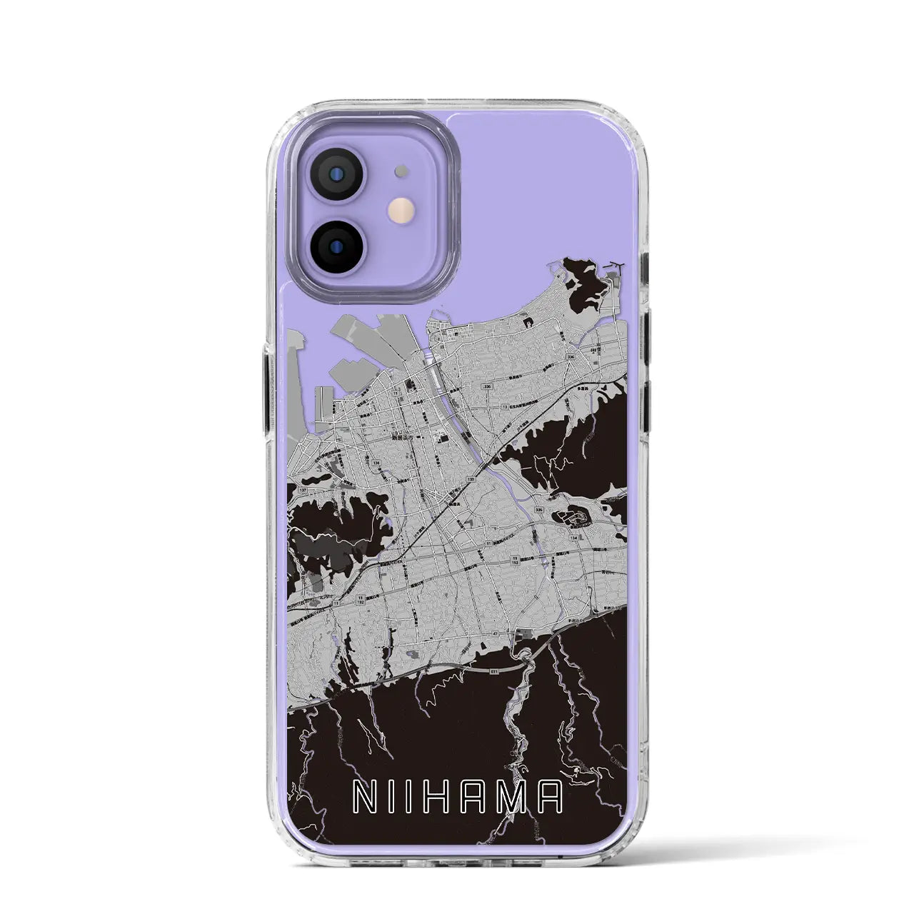【新居浜(愛媛県)】地図柄iPhoneケース(MagSafeタイプ)