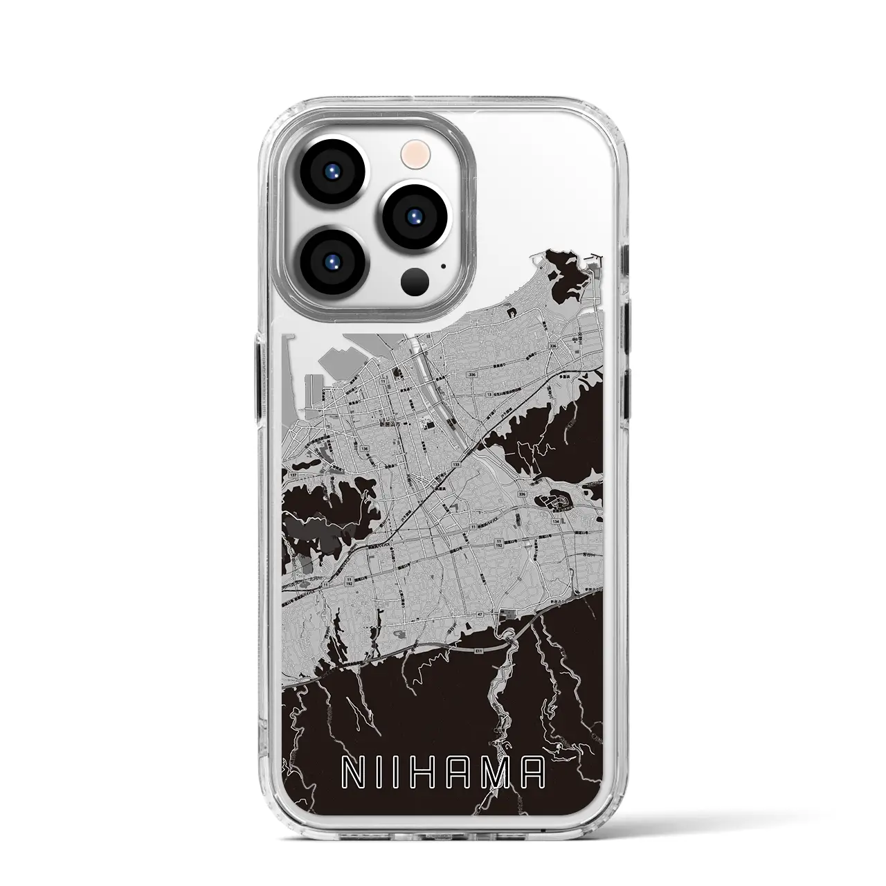 【新居浜(愛媛県)】地図柄iPhoneケース(MagSafeタイプ)