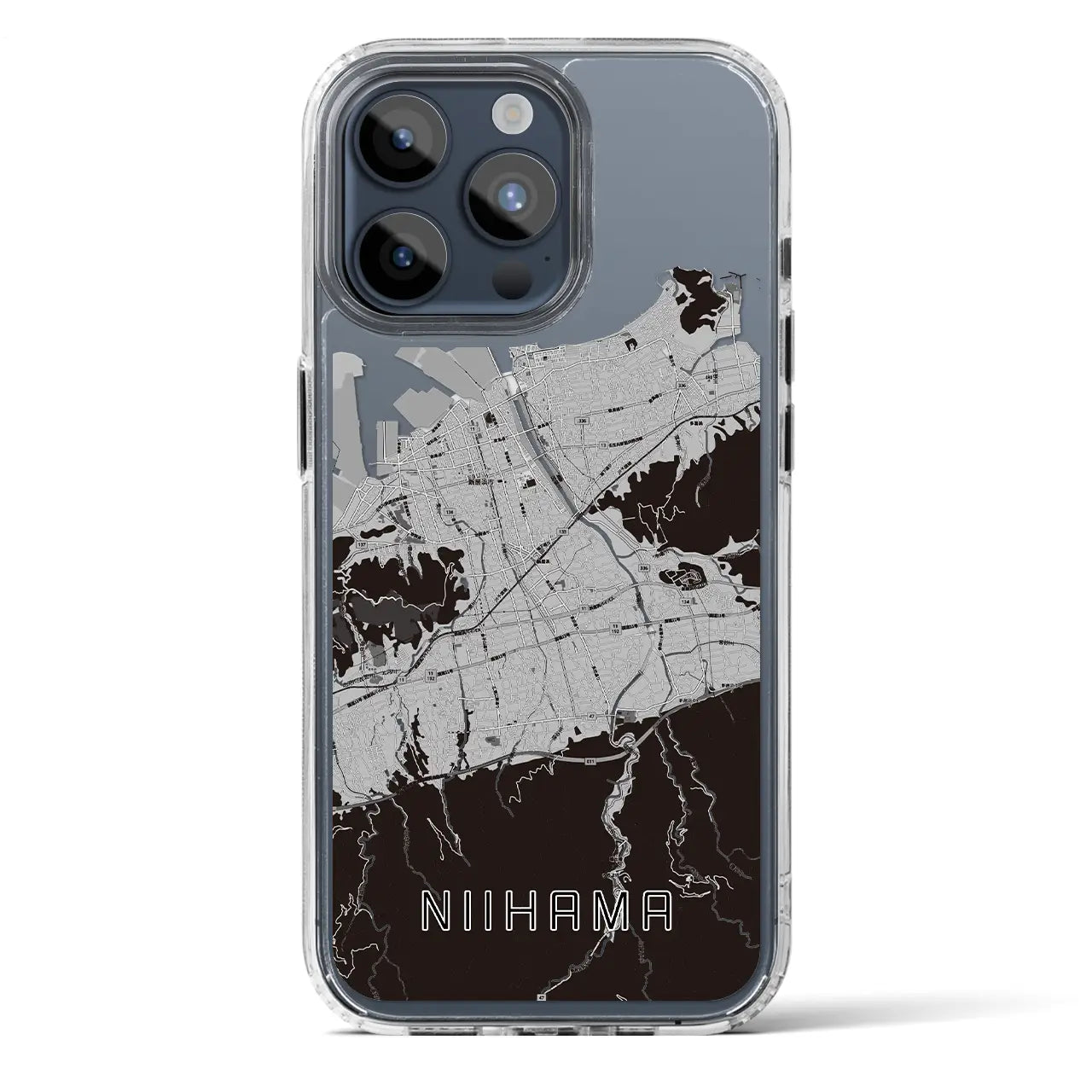 【新居浜(愛媛県)】地図柄iPhoneケース(MagSafeタイプ)