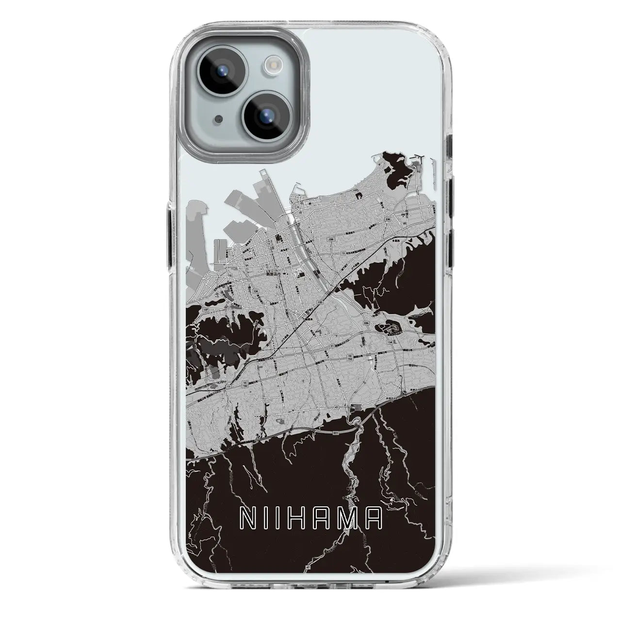 【新居浜(愛媛県)】地図柄iPhoneケース(MagSafeタイプ)