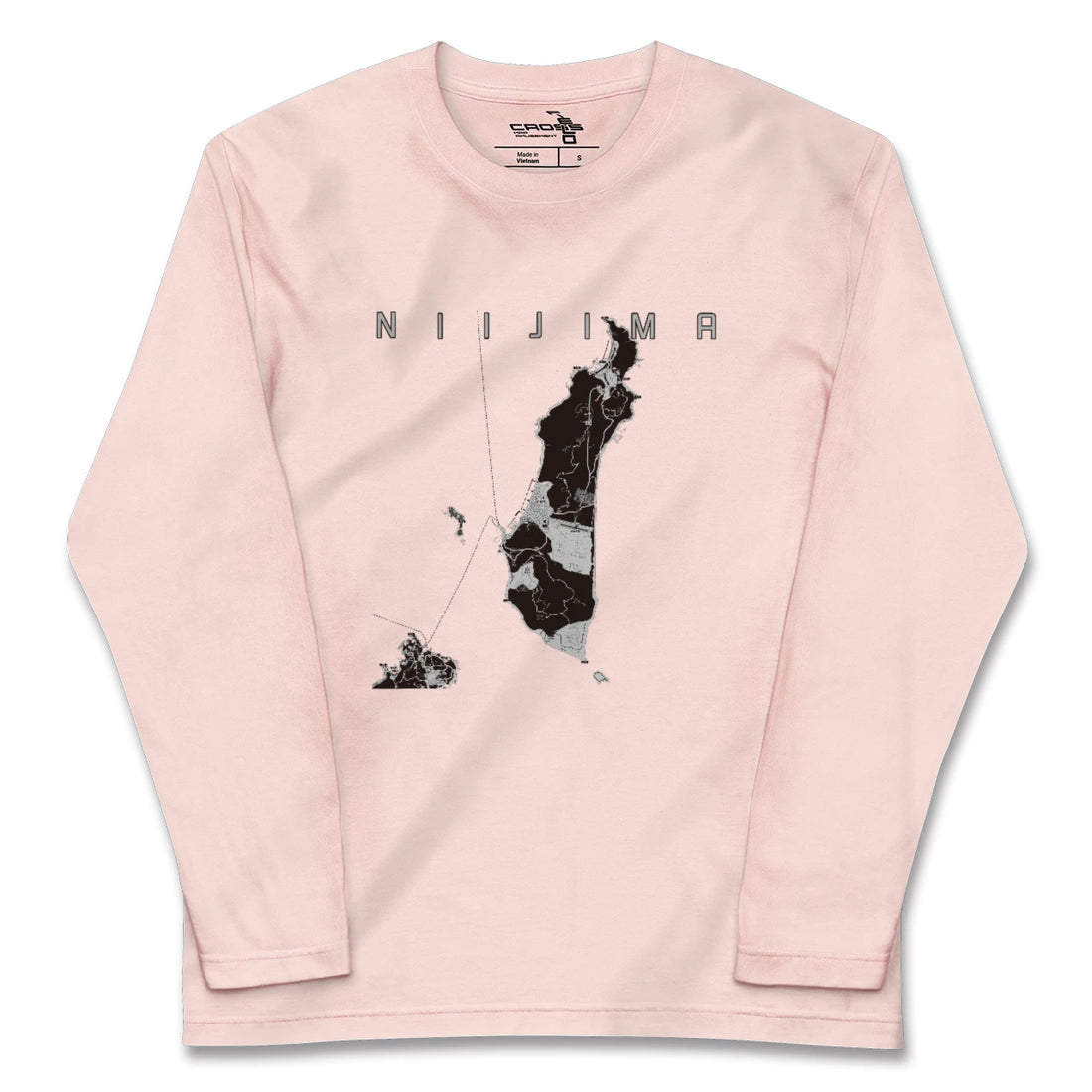 【新島(東京都)】地図柄ロングスリーブTシャツ