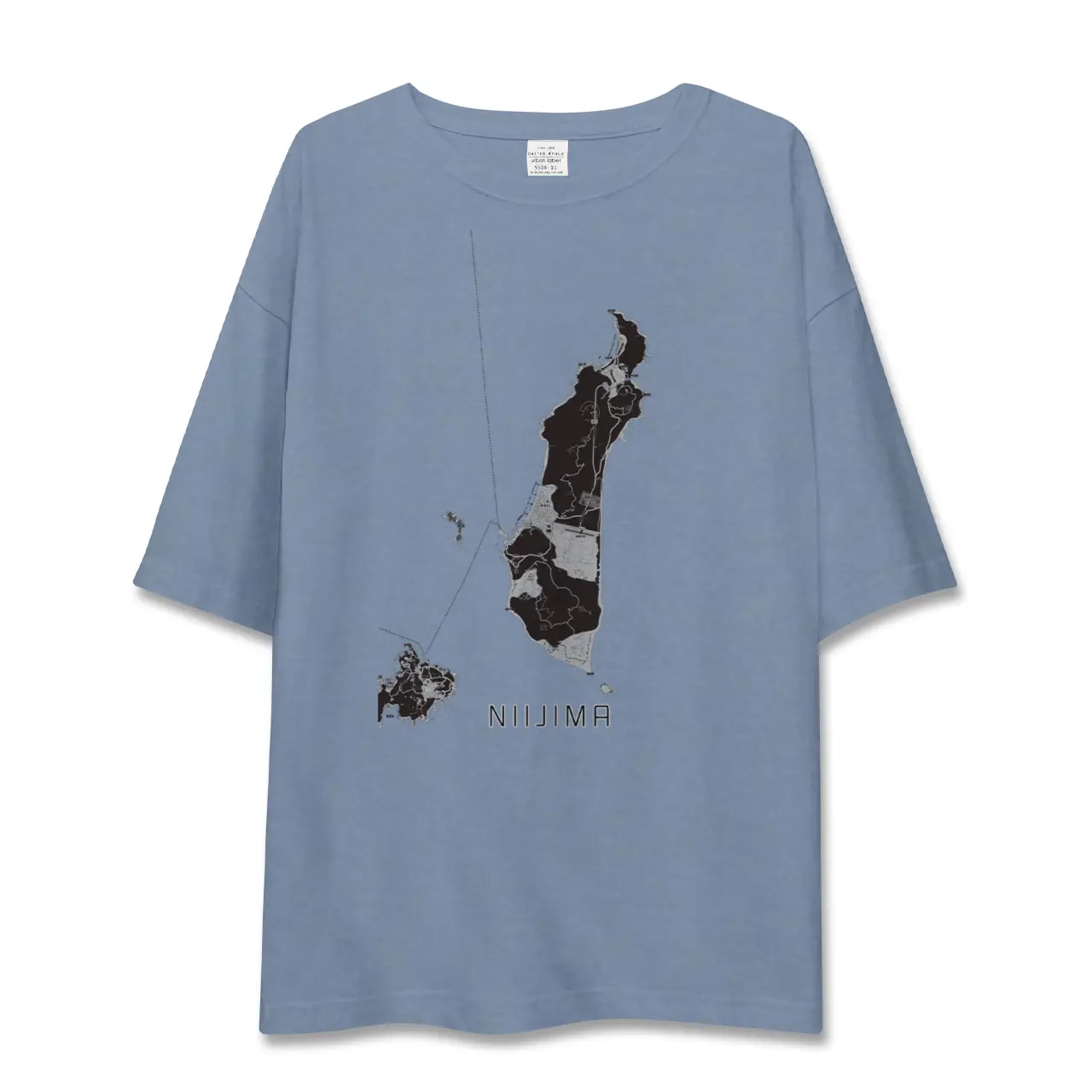 【新島(東京都)】地図柄ビッグシルエットTシャツ