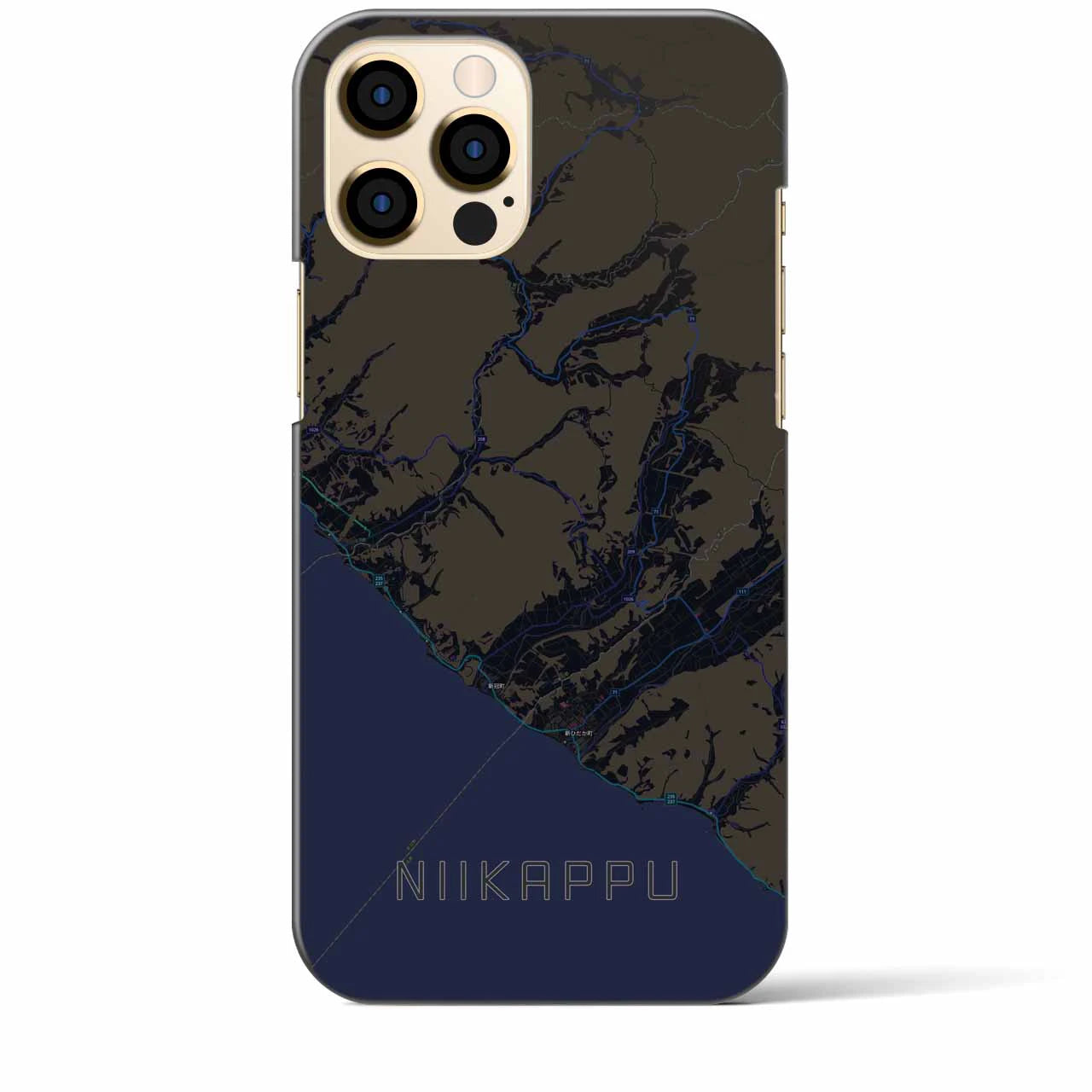 【新冠(北海道)】地図柄iPhoneケース(バックカバータイプ)