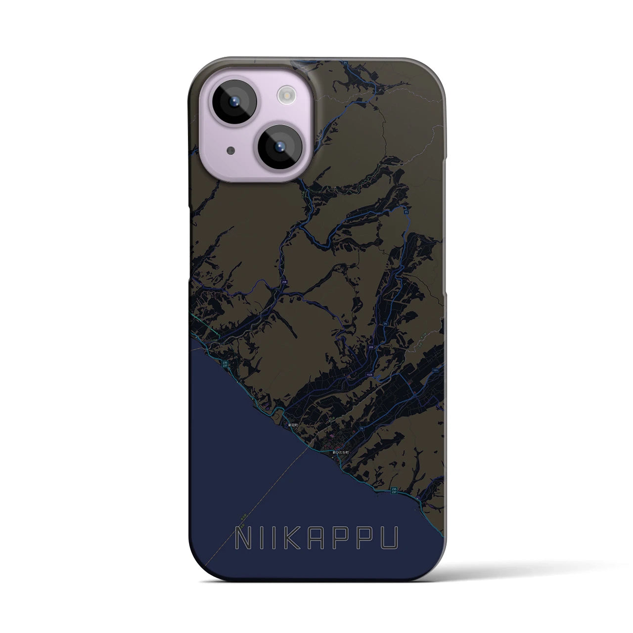 【新冠(北海道)】地図柄iPhoneケース(バックカバータイプ)