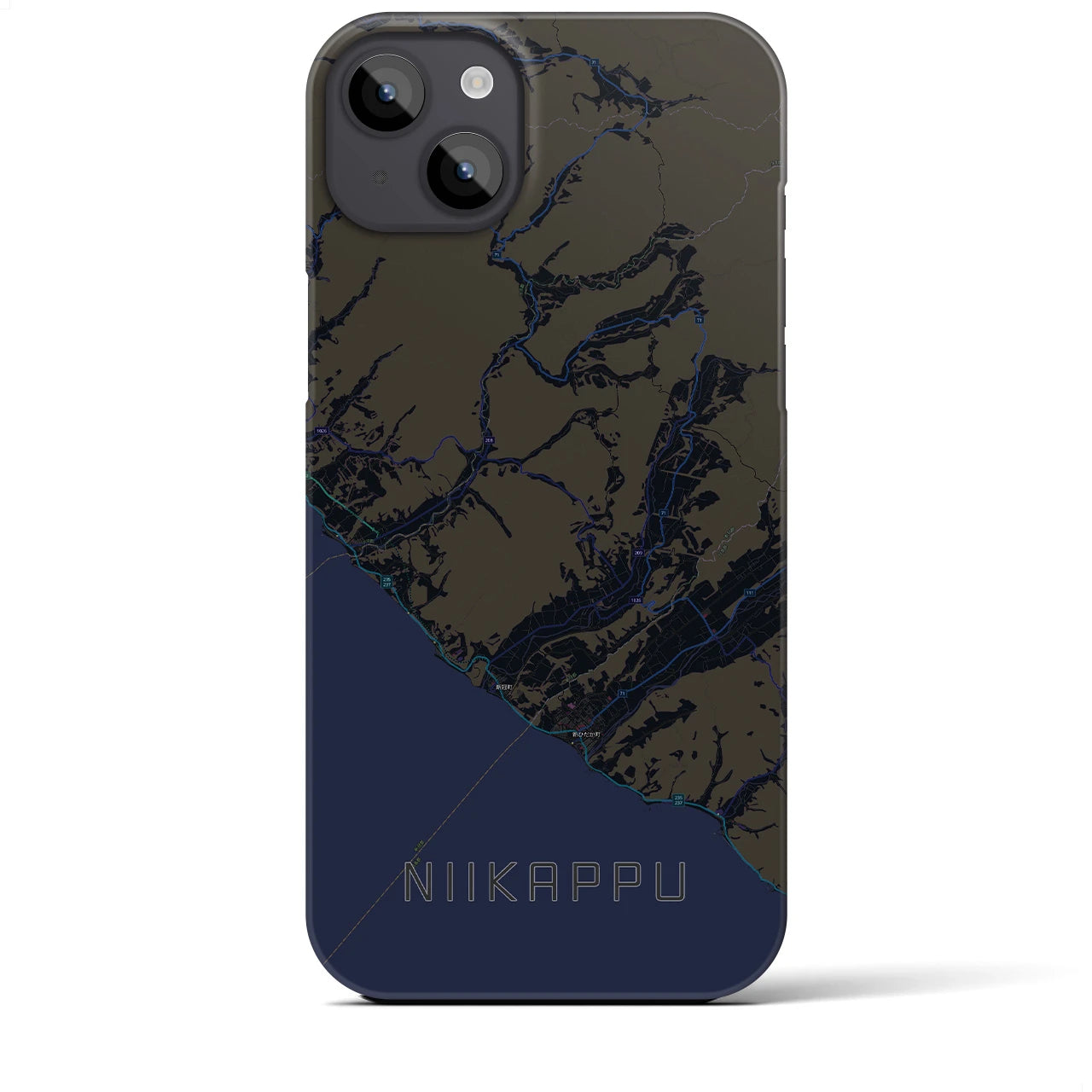 【新冠(北海道)】地図柄iPhoneケース(バックカバータイプ)